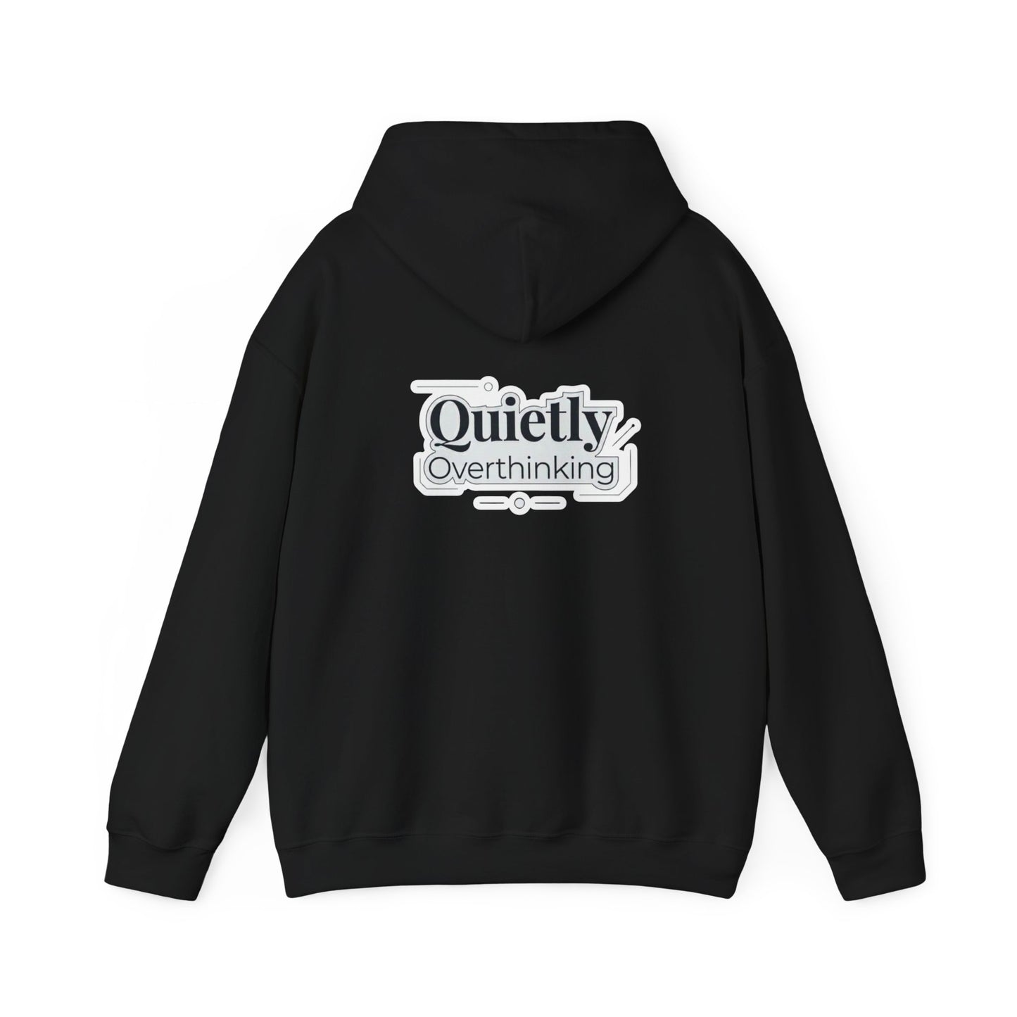 Quietly Overthinking Hoodie | Minimalist Abstract Streetwear | Gildan Heavy Blend
