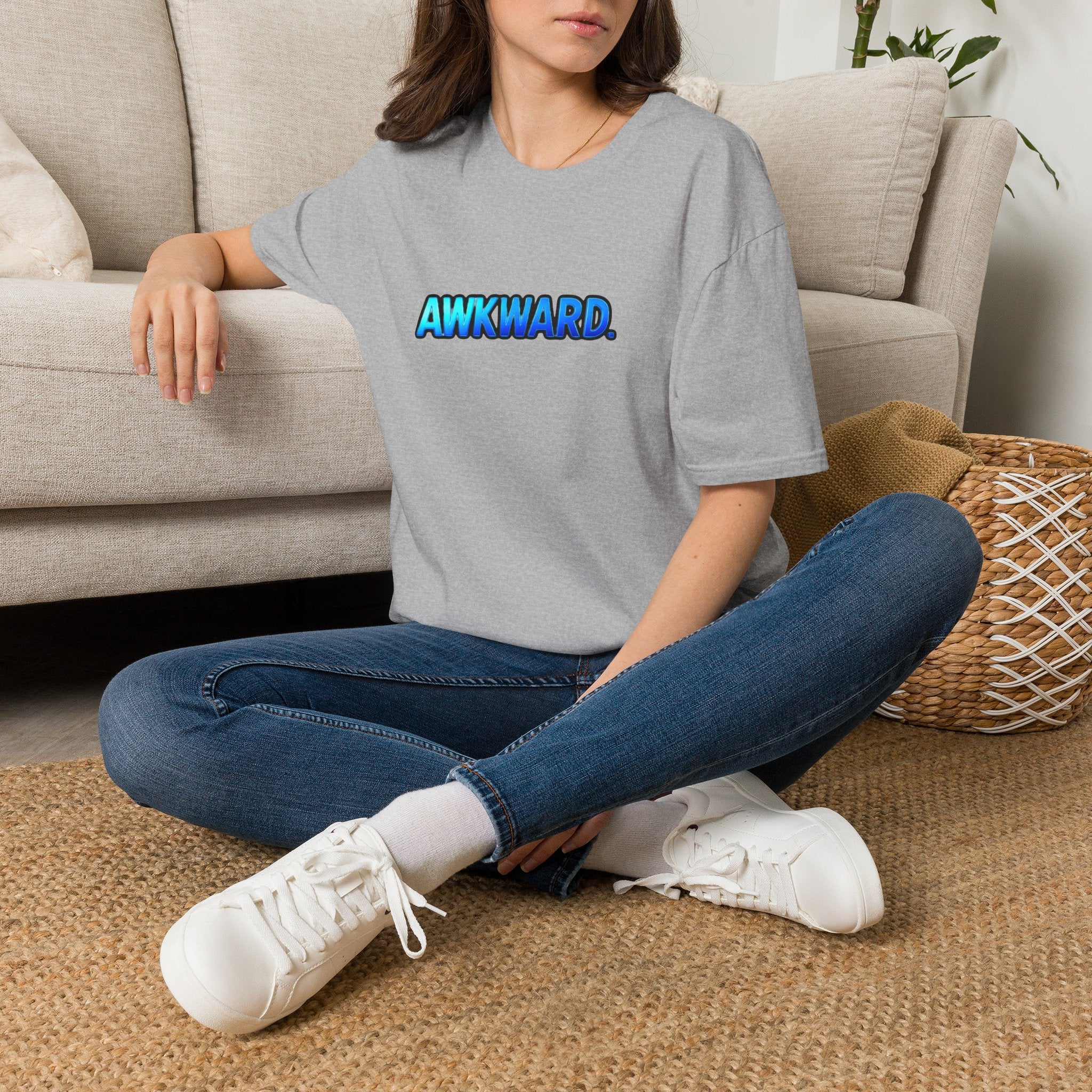 AWKWARD Tee — 3D Injured Red Dog in Wheelchair, Dark Humor Streetwear