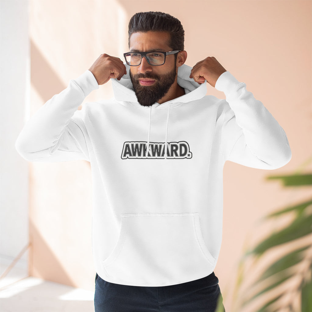AWKWARD. Fleece Hoodie — Injured Dog Wheelchair 3D Streetwear
