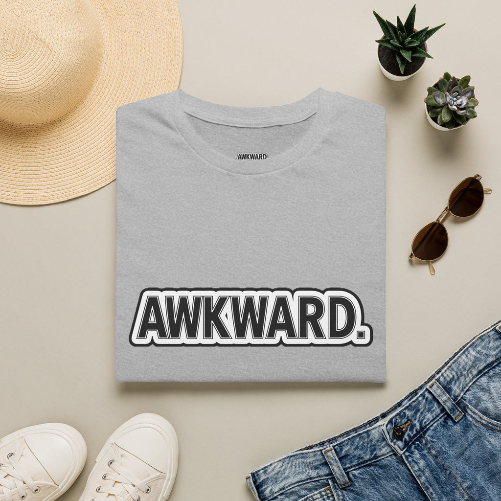 AWKWARD. T-Shirt — Cute Lonely Robot ‘Low Social Battery’ Introvert Tee