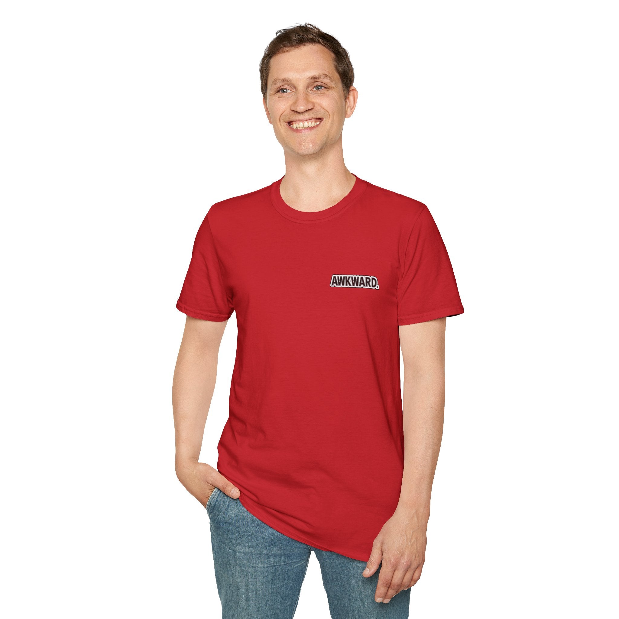 AWKWARD. T-Shirt — 3D Quirky Robot “Your Last Loyal Friend” Back Graphic