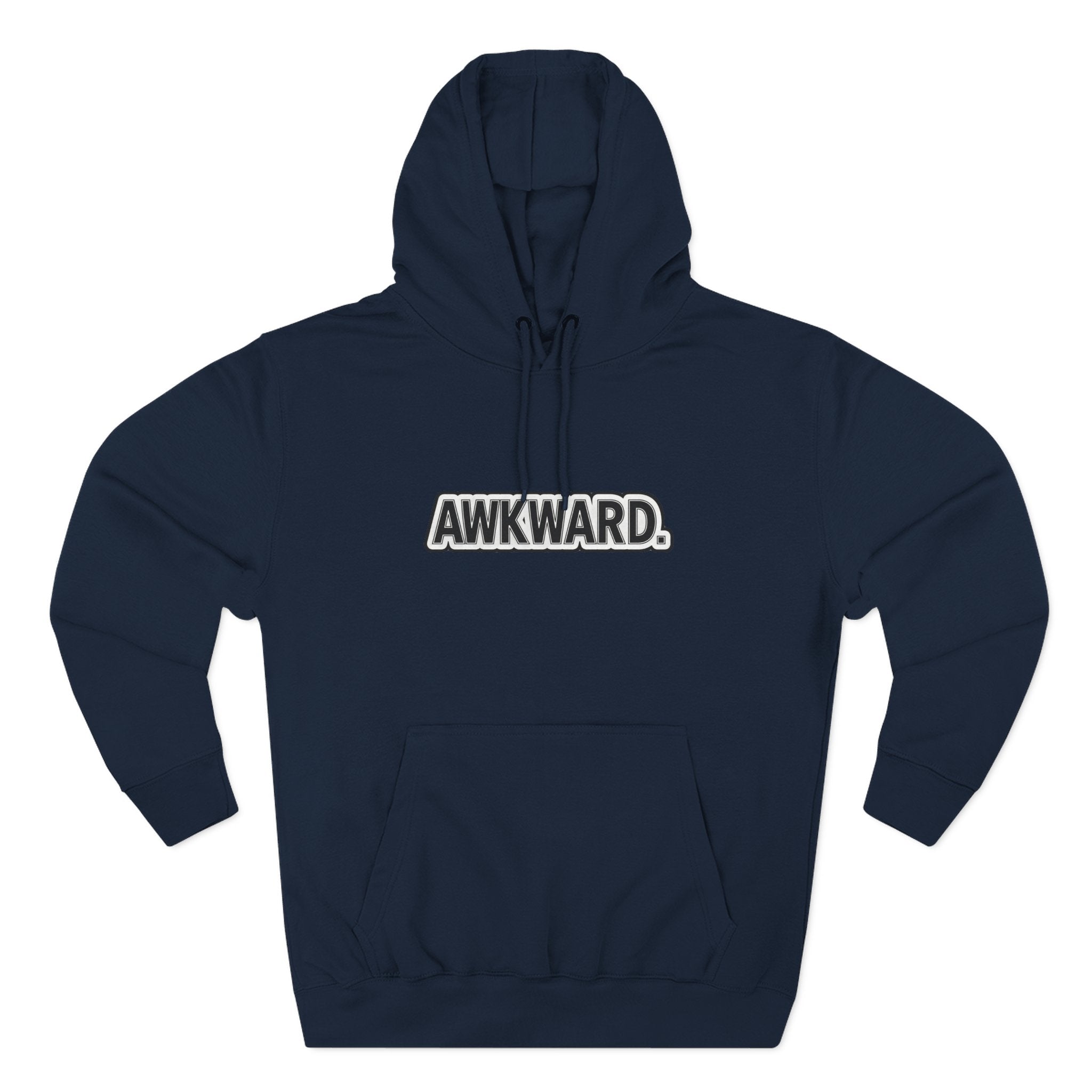 AWKWARD. Fleece Hoodie — Injured Dog Wheelchair 3D Streetwear