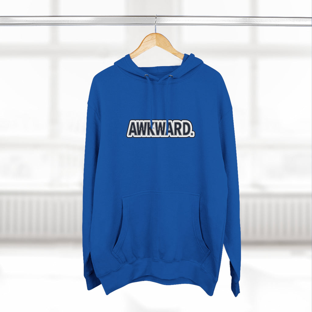 AWKWARD. Fleece Hoodie — Injured Dog Wheelchair 3D Streetwear