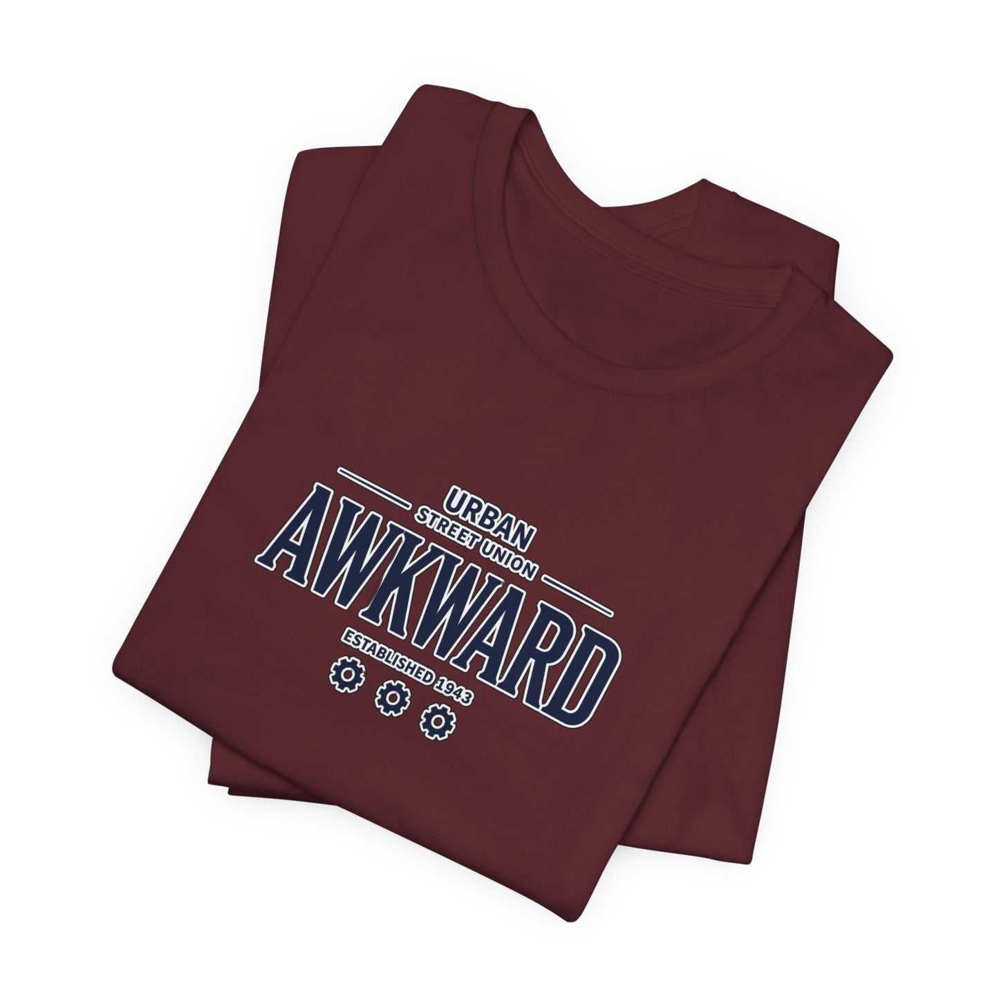 Awkward Graphic Tee — 'Urban Street Union' Retro Collegiate Shirt