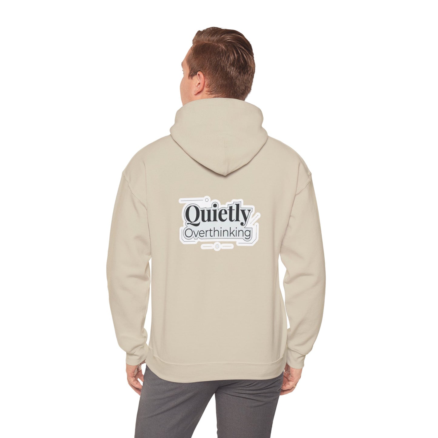 Quietly Overthinking Hoodie | Minimalist Abstract Streetwear | Gildan Heavy Blend