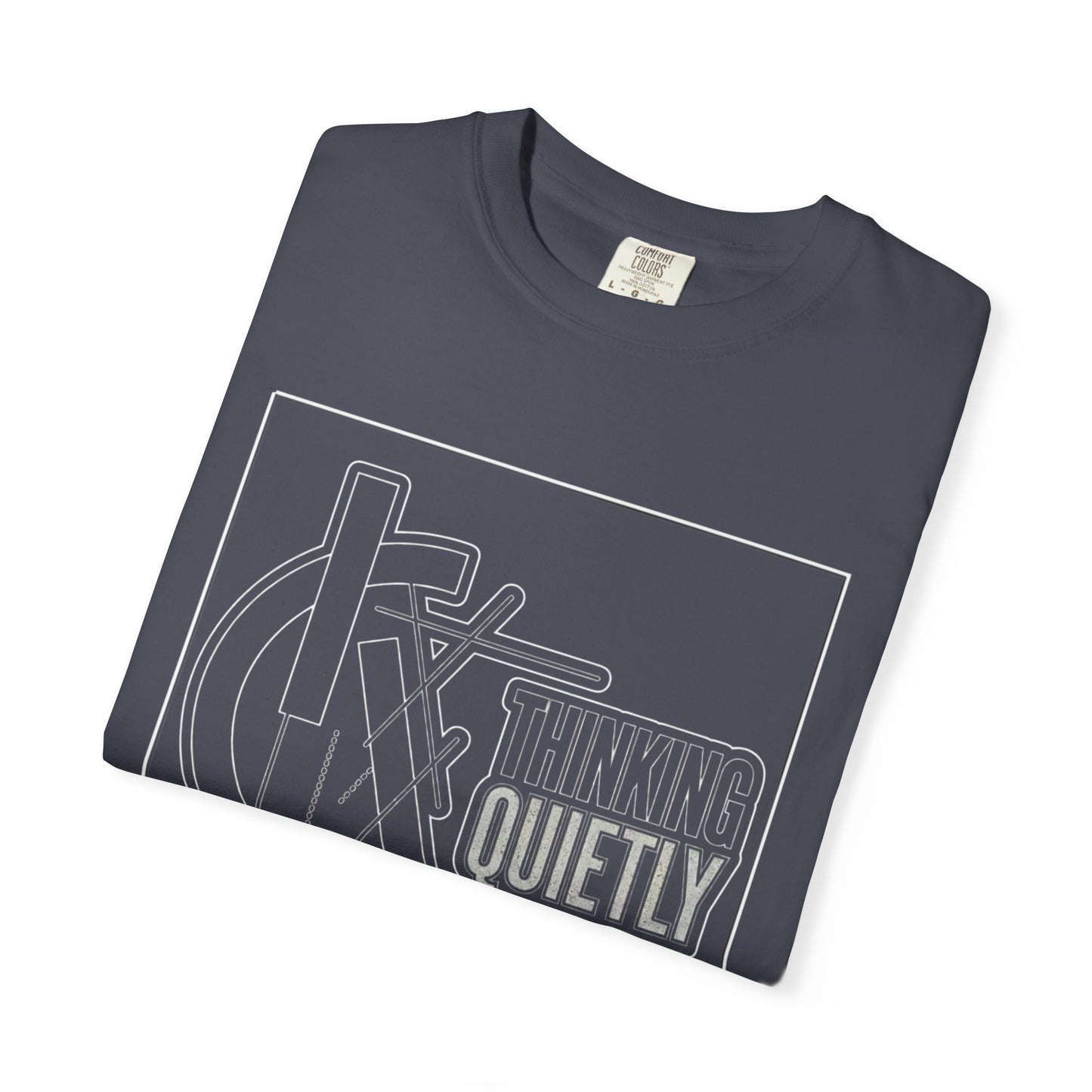 Thinking Quietly Graphic Tee | Abstract Minimalist Streetwear | Comfort Colors