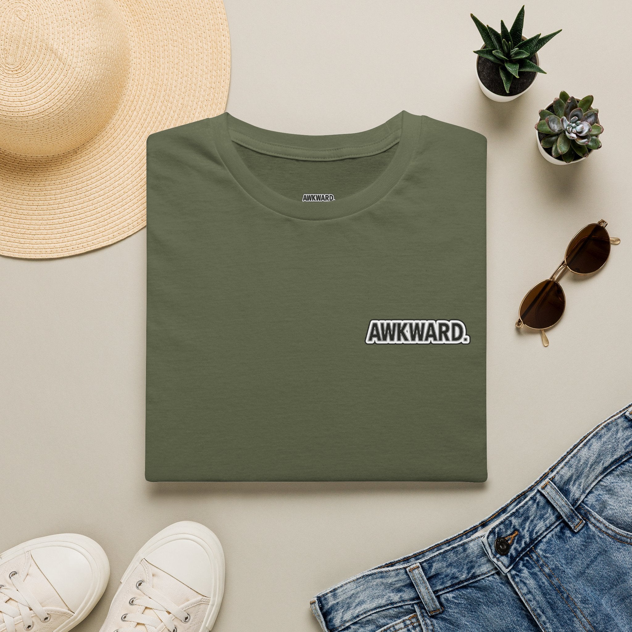 AWKWARD. T-Shirt — 3D Quirky Robot “Your Last Loyal Friend” Back Graphic
