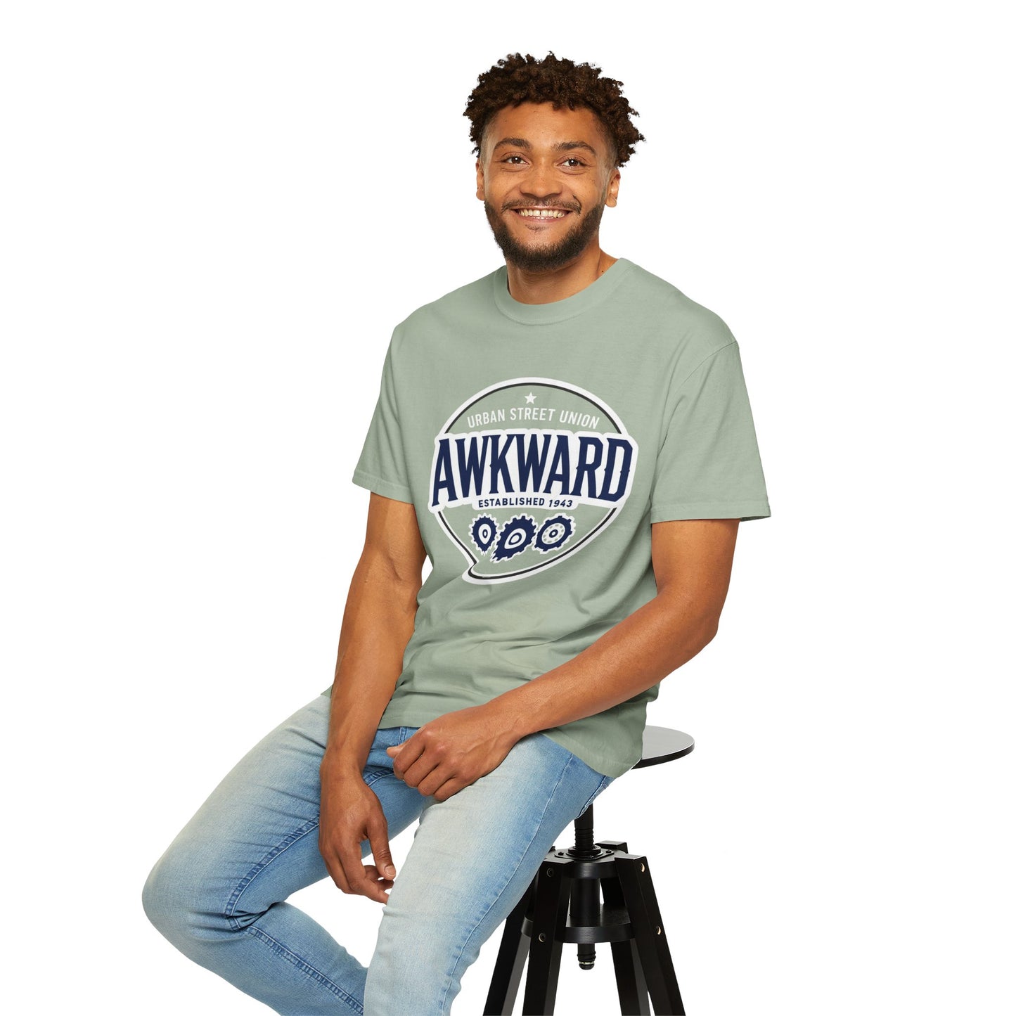 Awkward Vintage Logo T-Shirt — 'Established 1943' Graphic Tee