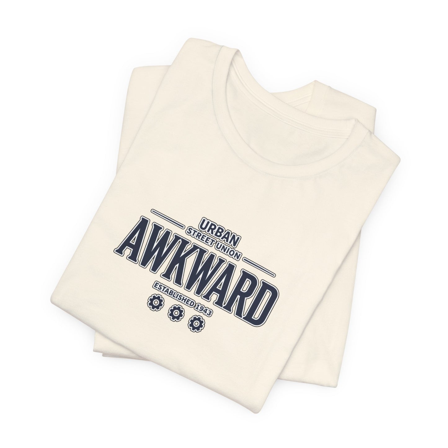 Awkward Graphic Tee — 'Urban Street Union' Retro Collegiate Shirt