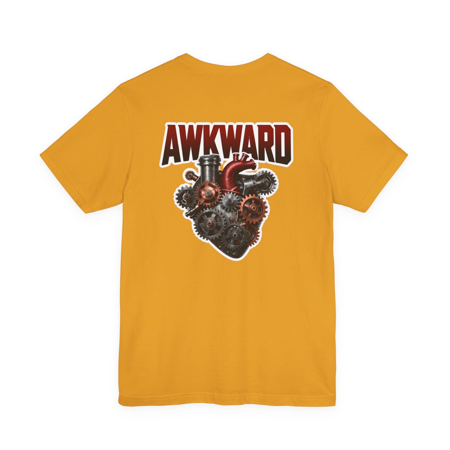 Steampunk 3D Mechanical Heart Tee — AWKWARD Back Graphic