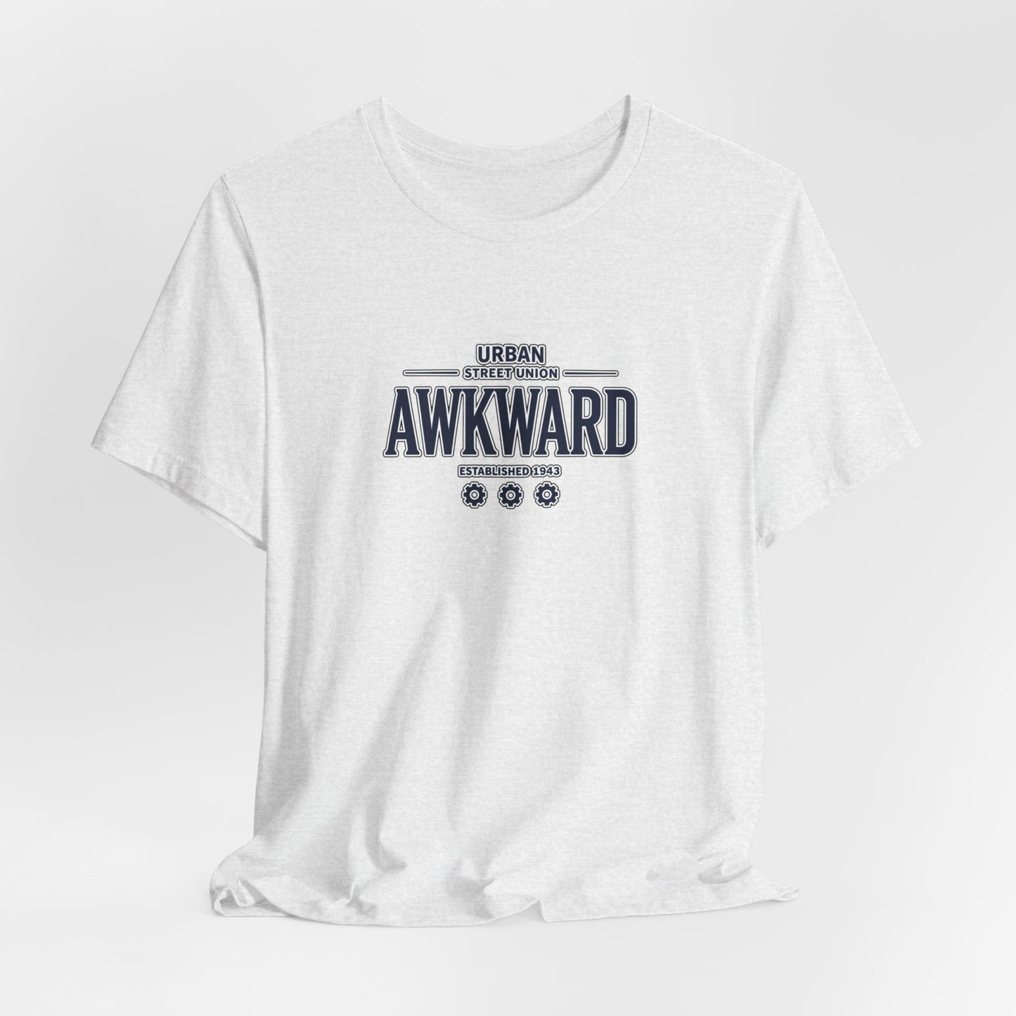 Awkward Graphic Tee — 'Urban Street Union' Retro Collegiate Shirt