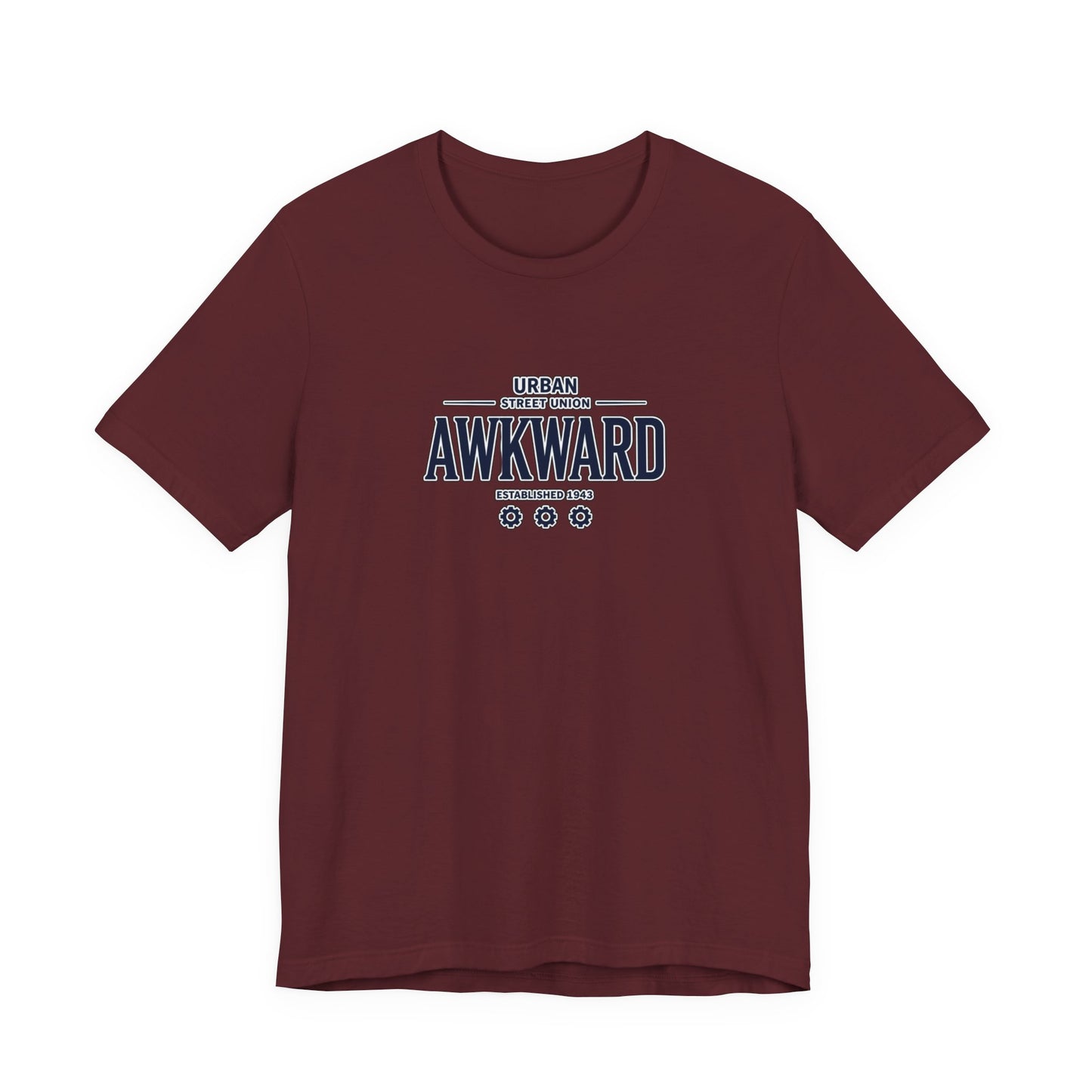 Awkward Graphic Tee — 'Urban Street Union' Retro Collegiate Shirt