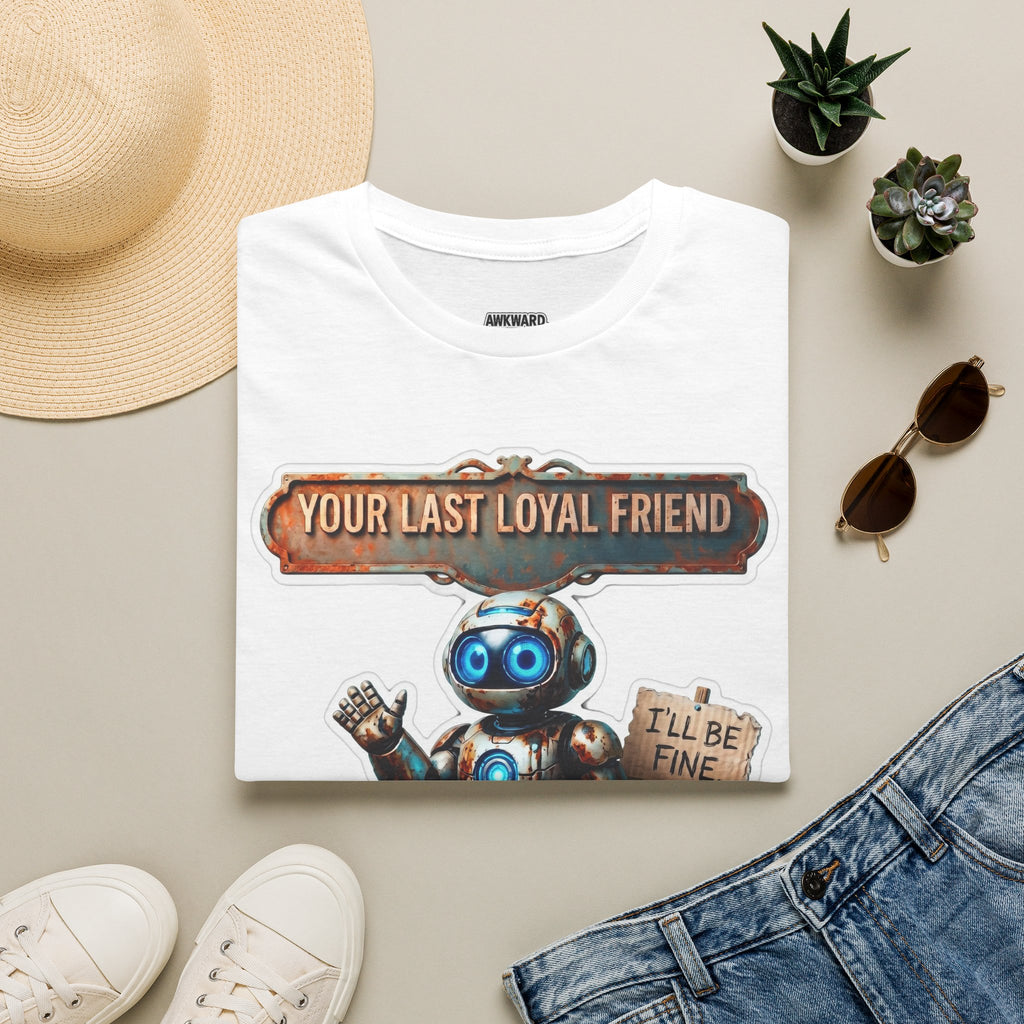 YOUR LAST LOYAL FRIEND Robot T-Shirt — 3D Retro Robot Graphic for Tech Lovers