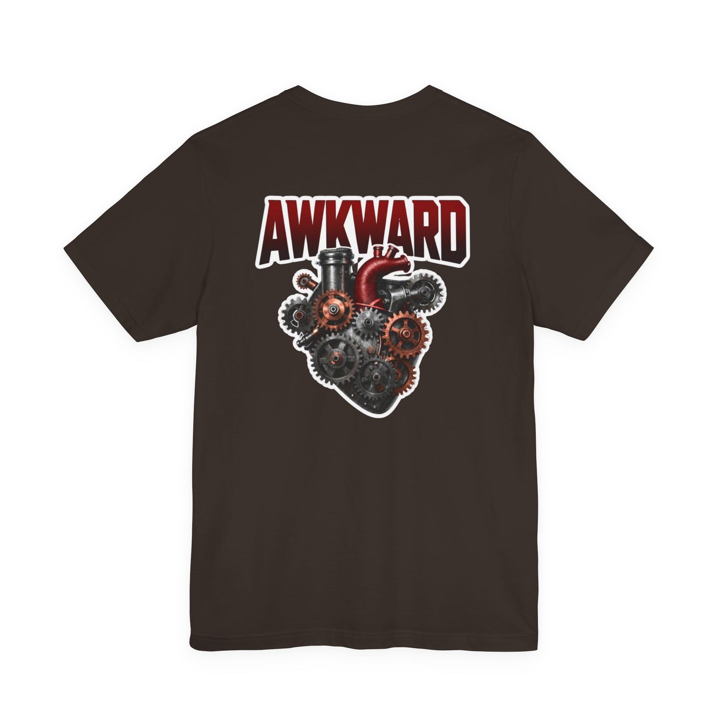 Steampunk 3D Mechanical Heart Tee — AWKWARD Back Graphic