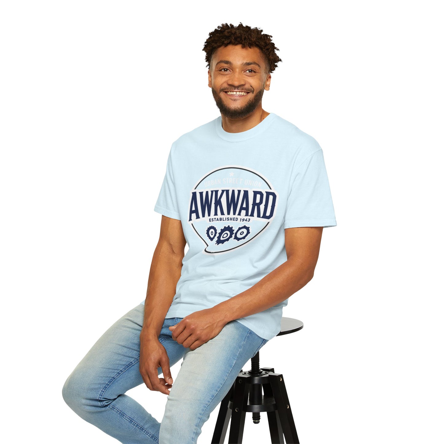 Awkward Vintage Logo T-Shirt — 'Established 1943' Graphic Tee