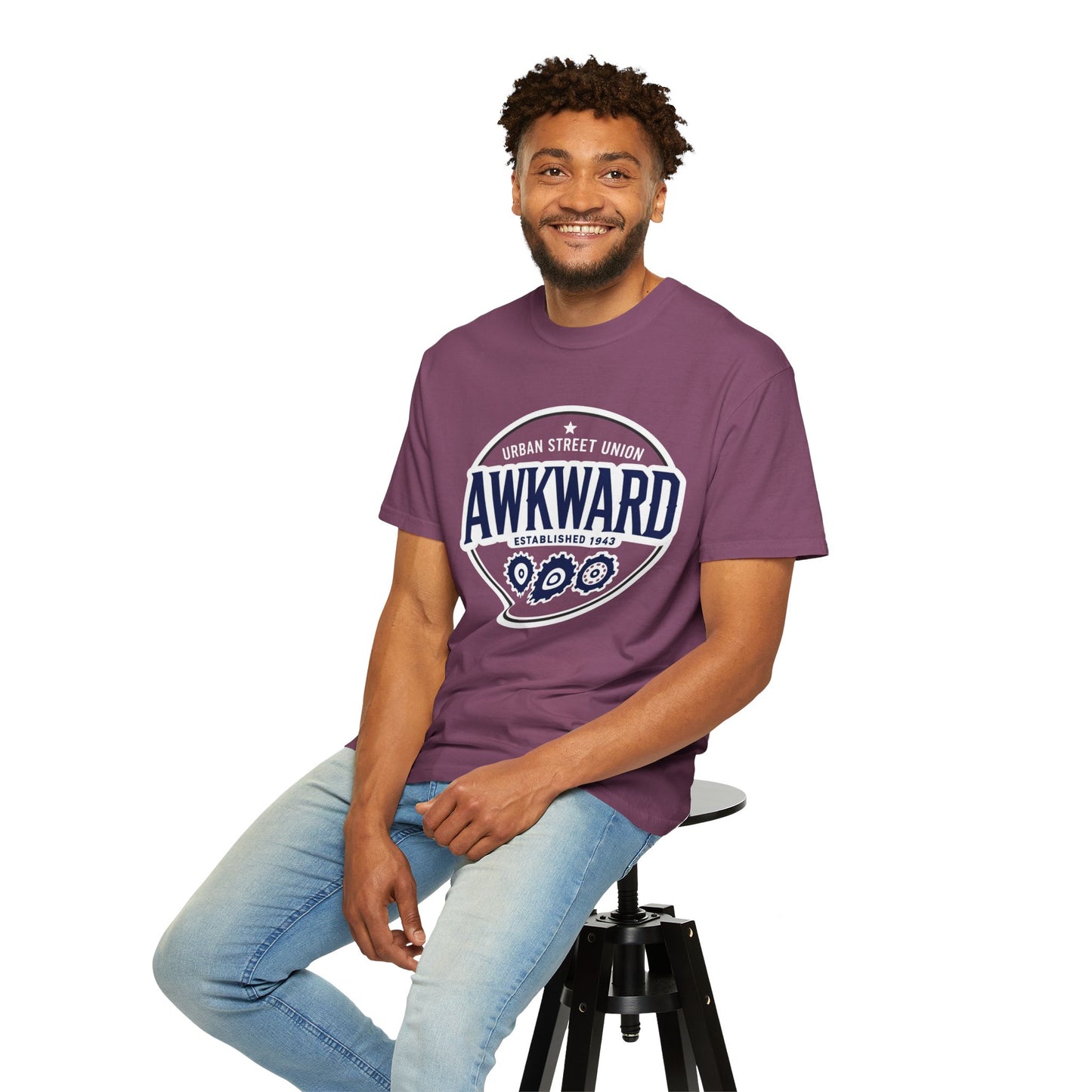 Awkward Vintage Logo T-Shirt — 'Established 1943' Graphic Tee