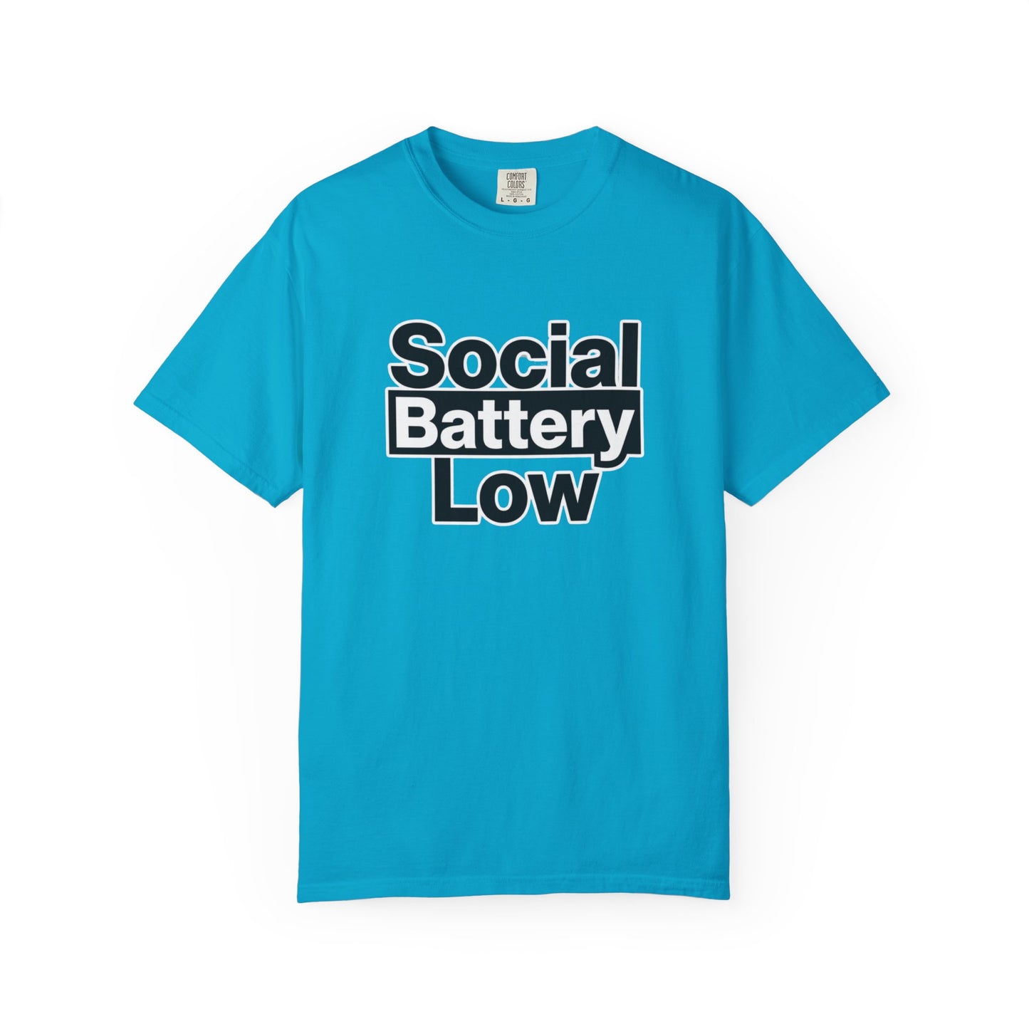 Social Battery Low Tee - Minimalist Edgy Streetwear | Comfort Colors