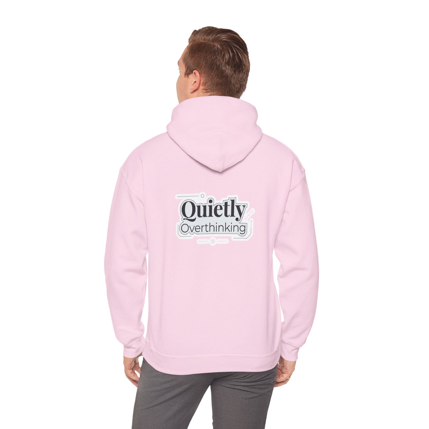 Quietly Overthinking Hoodie | Minimalist Abstract Streetwear | Gildan Heavy Blend