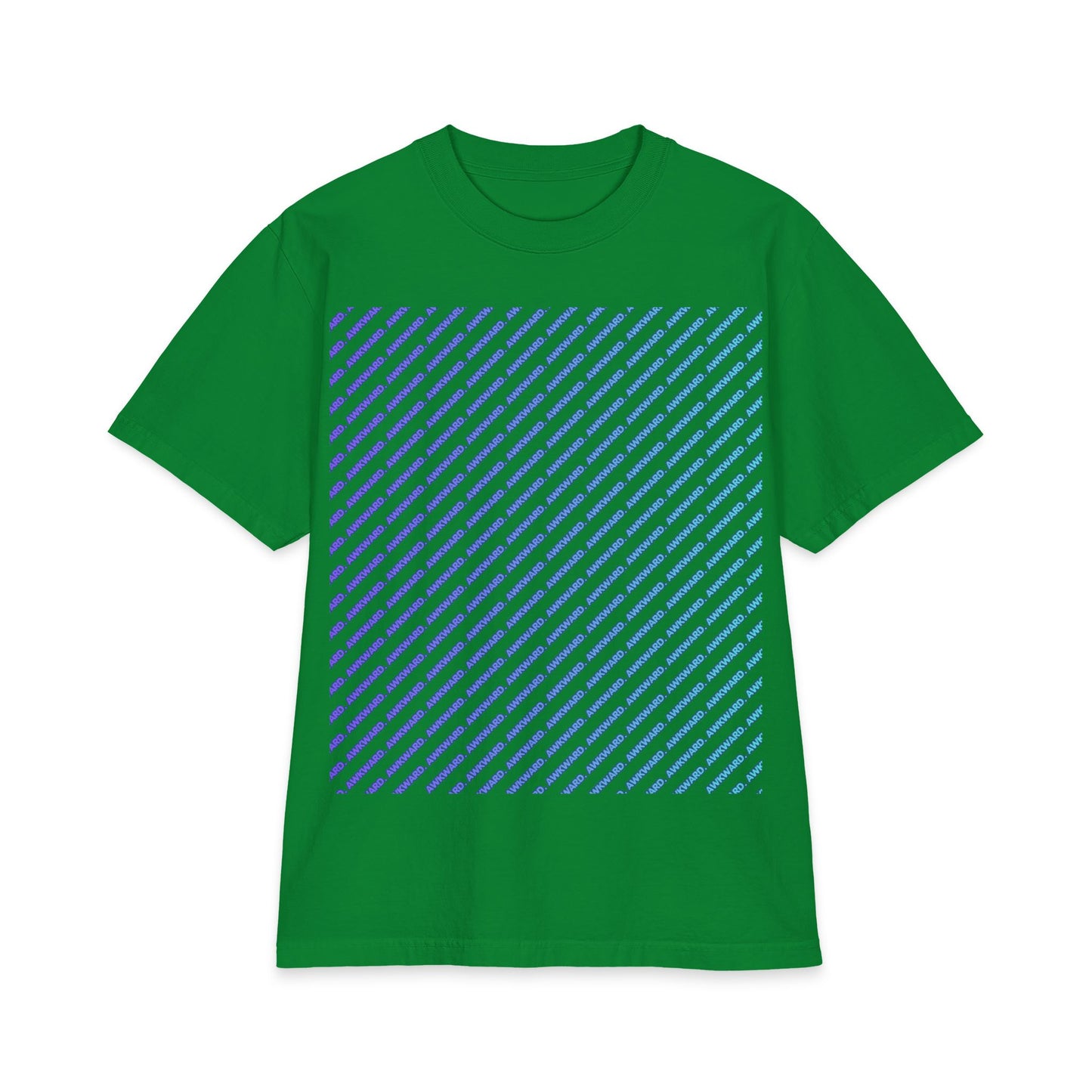 Glitch Stripe T-Shirt — Blue 'Do Not Disturb' Streetwear