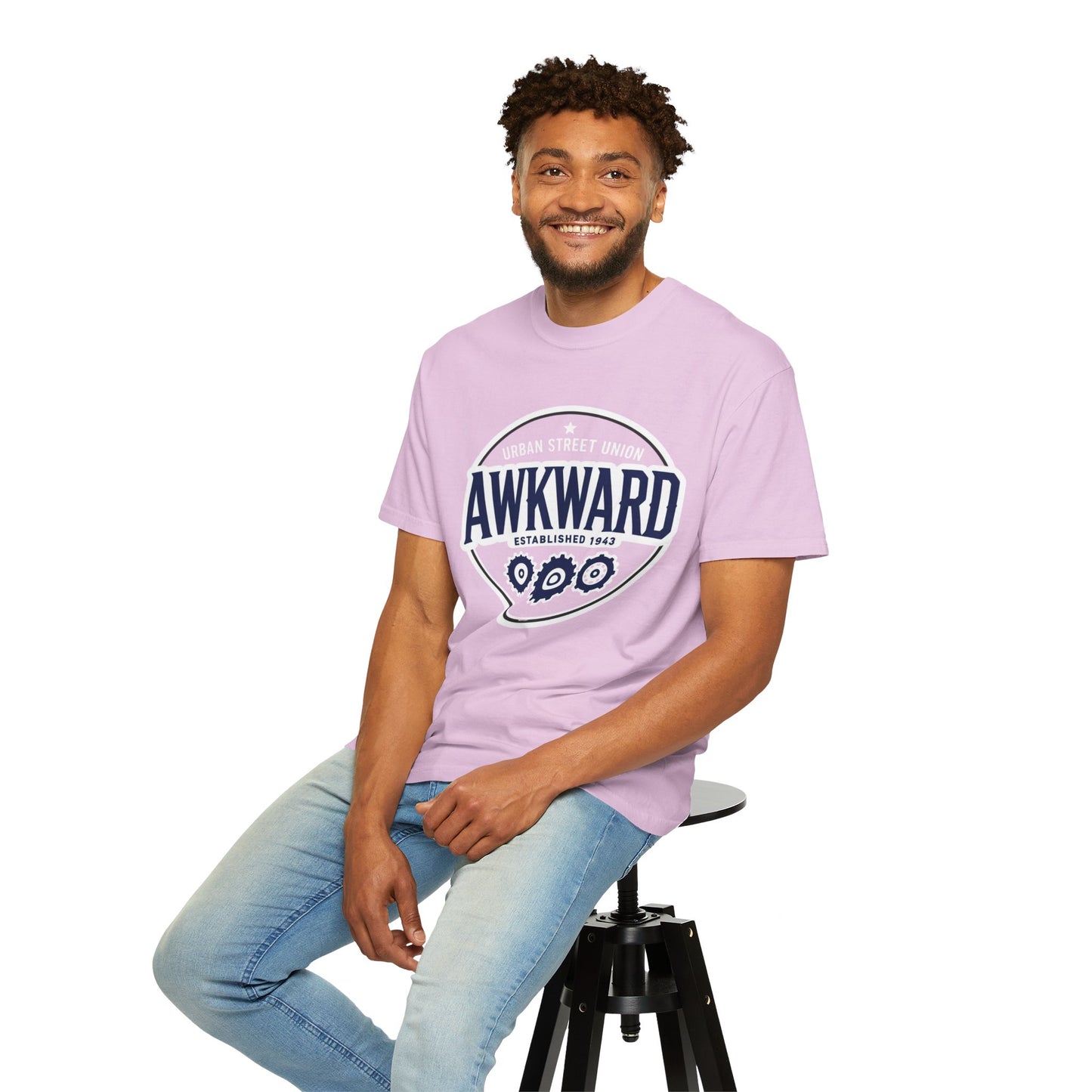 Awkward Vintage Logo T-Shirt — 'Established 1943' Graphic Tee