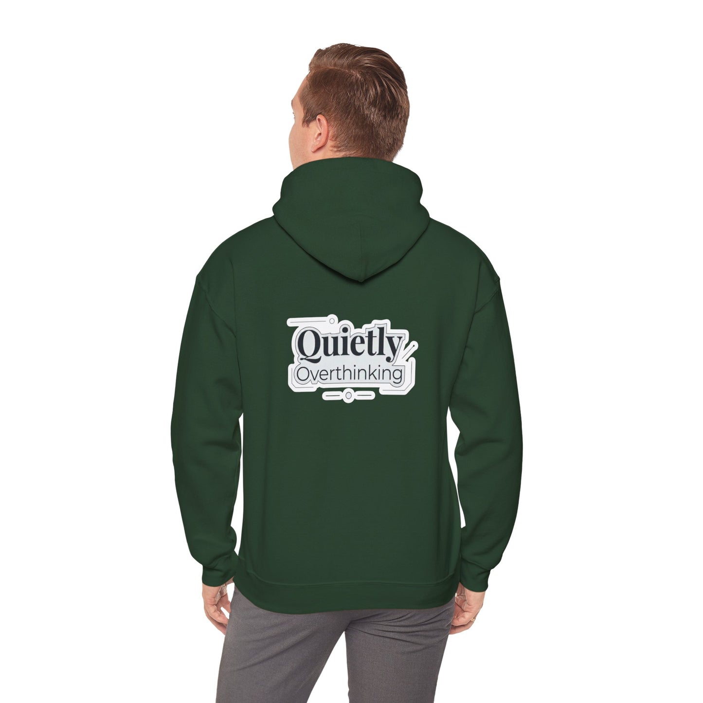 Quietly Overthinking Hoodie | Minimalist Abstract Streetwear | Gildan Heavy Blend