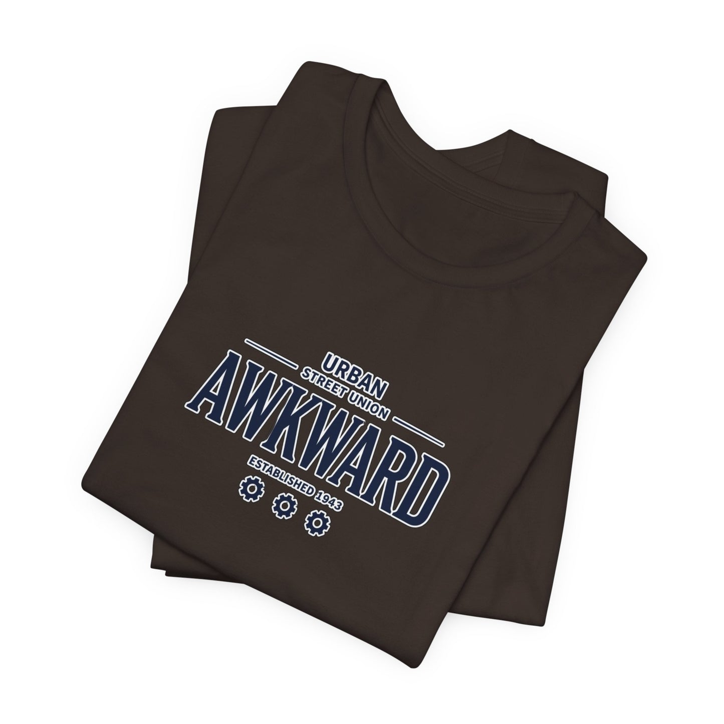 Awkward Graphic Tee — 'Urban Street Union' Retro Collegiate Shirt