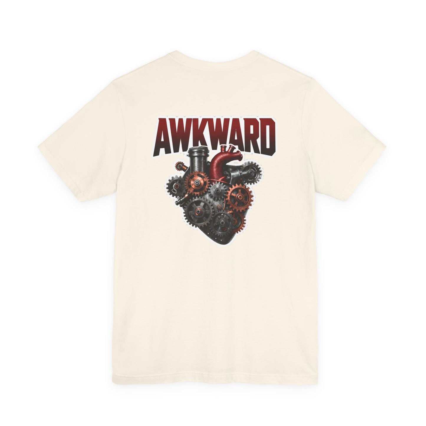 Steampunk 3D Mechanical Heart Tee — AWKWARD Back Graphic