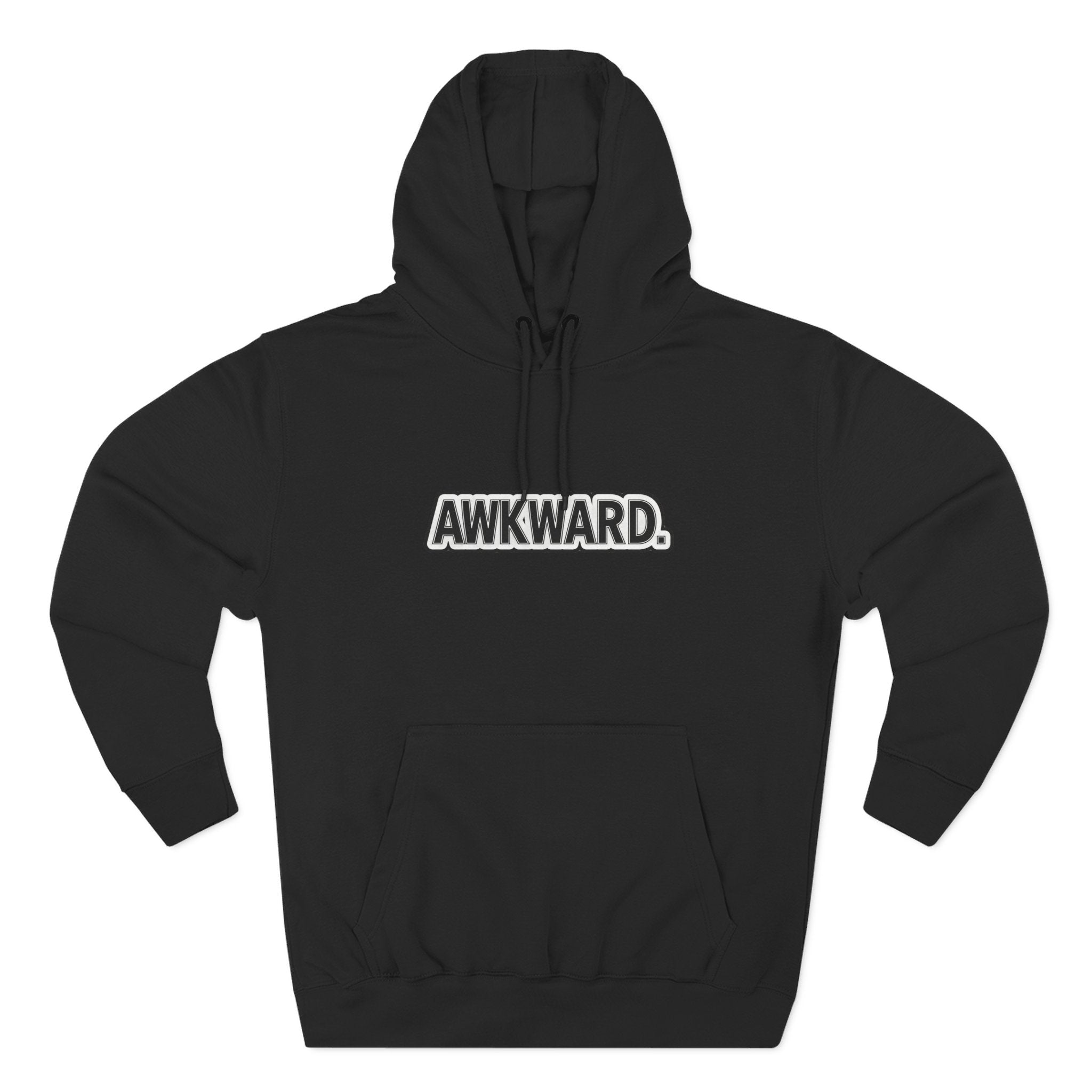 AWKWARD. Fleece Hoodie — Injured Dog Wheelchair 3D Streetwear