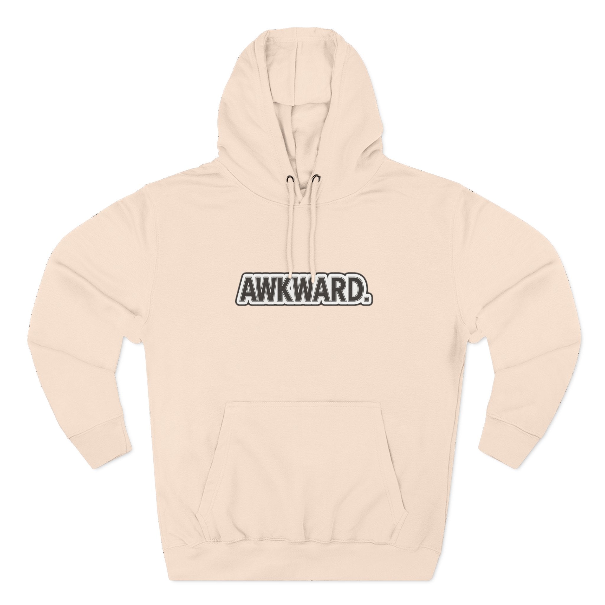 AWKWARD. Fleece Hoodie — Injured Dog Wheelchair 3D Streetwear