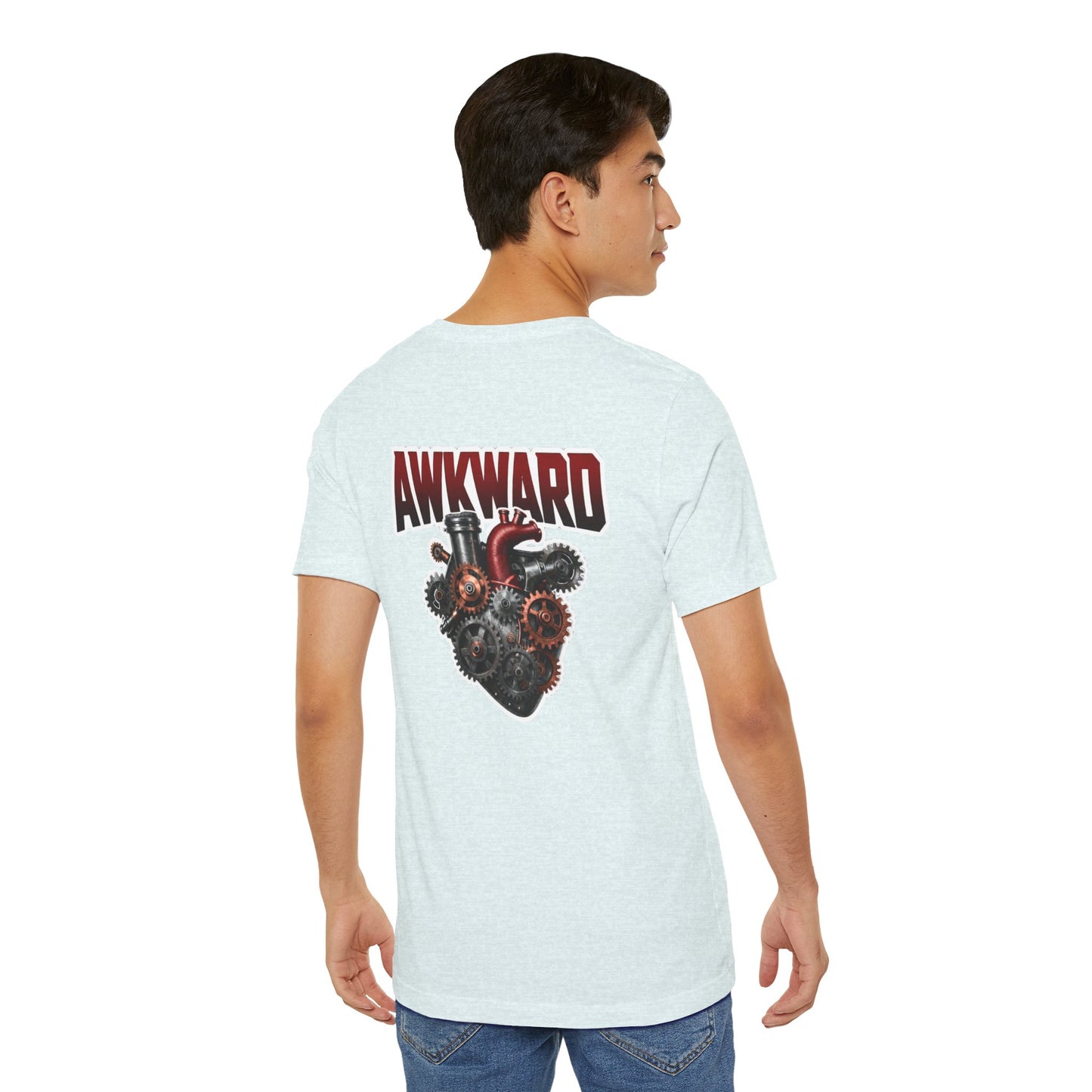 Steampunk 3D Mechanical Heart Tee — AWKWARD Back Graphic