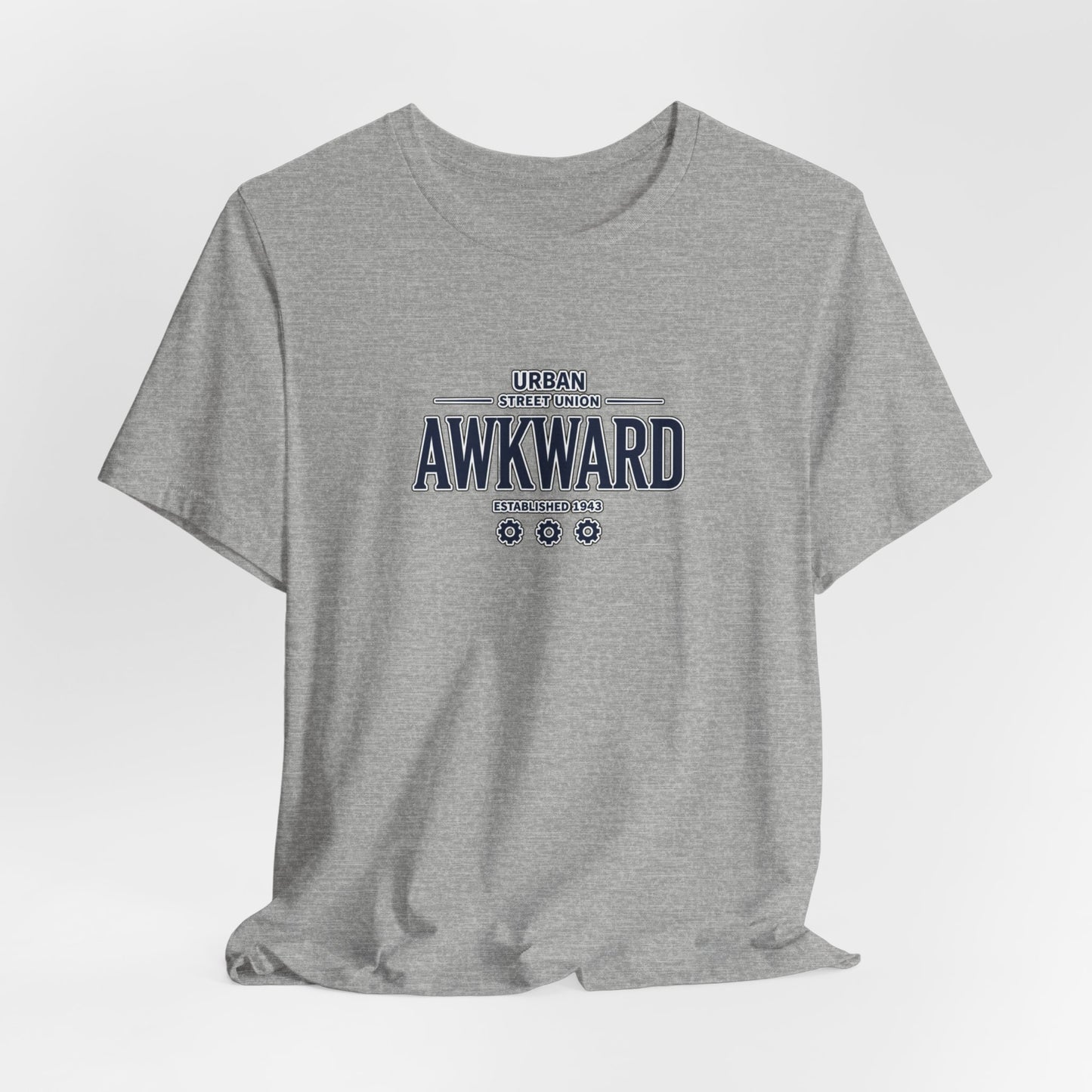 Awkward Graphic Tee — 'Urban Street Union' Retro Collegiate Shirt