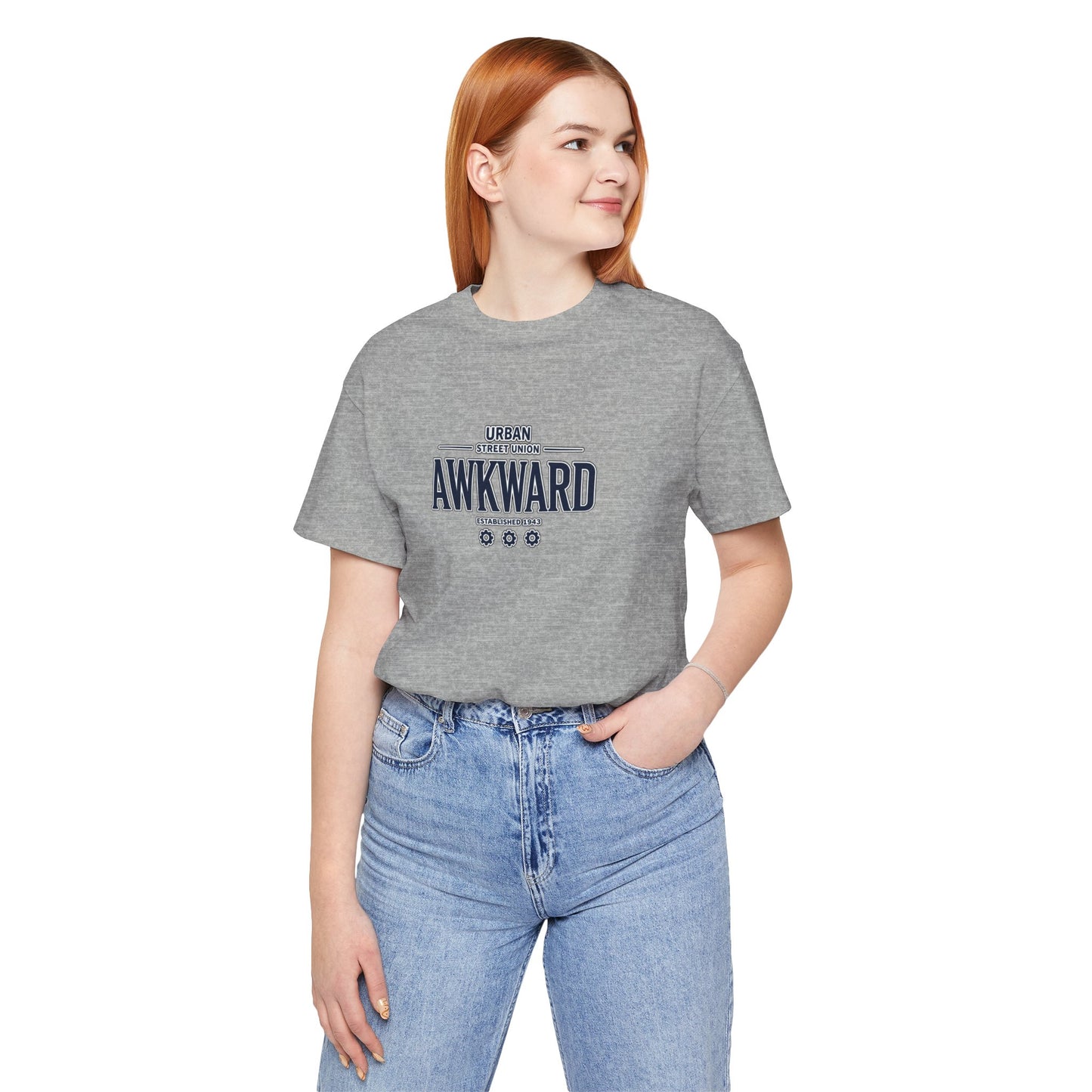 Awkward Graphic Tee — 'Urban Street Union' Retro Collegiate Shirt