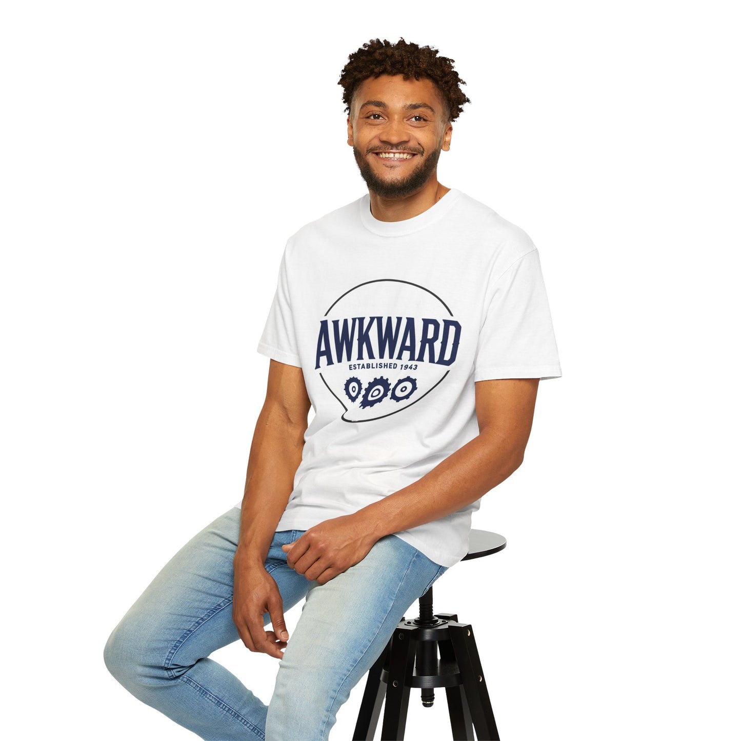 Awkward Vintage Logo T-Shirt — 'Established 1943' Graphic Tee