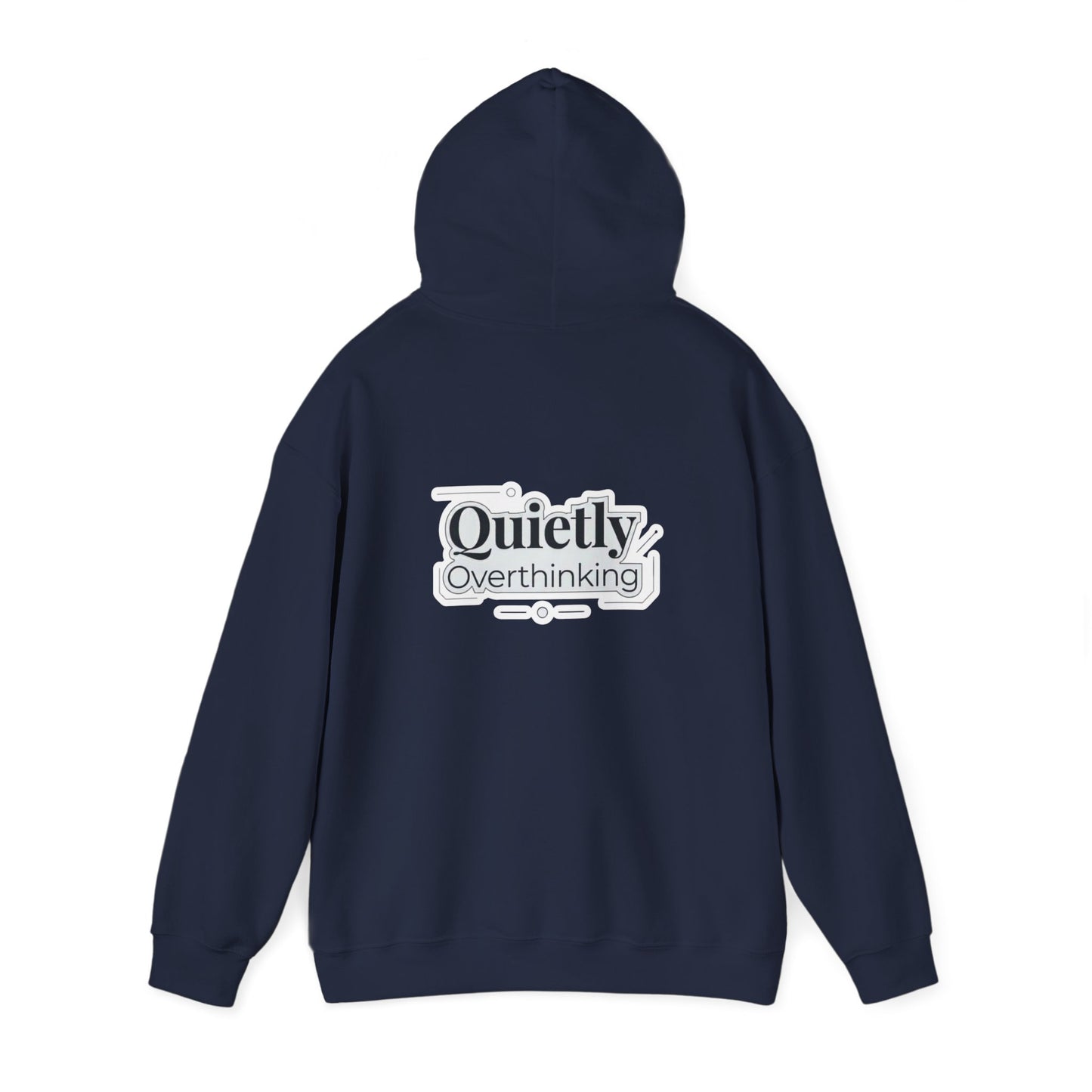 Quietly Overthinking Hoodie | Minimalist Abstract Streetwear | Gildan Heavy Blend