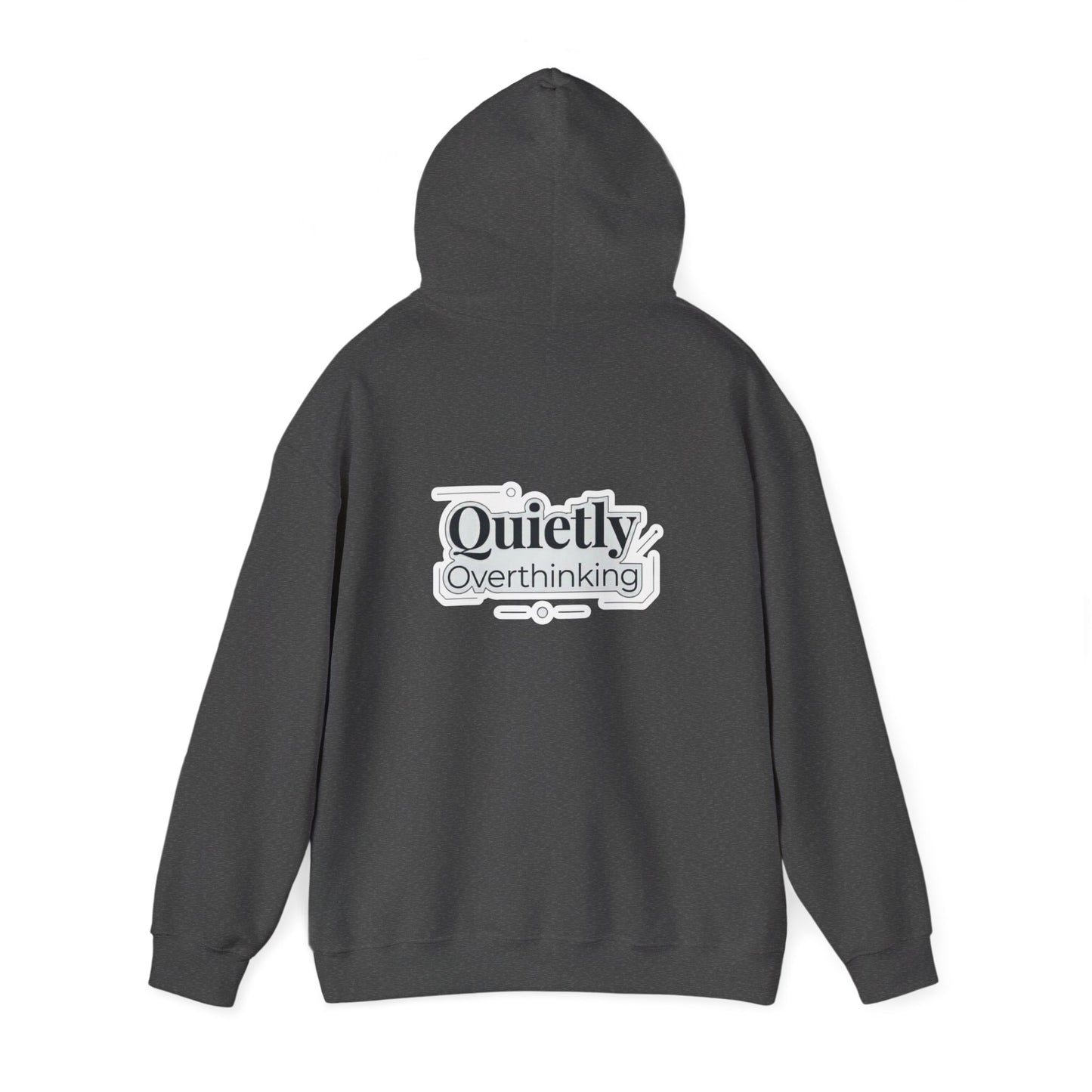 Quietly Overthinking Hoodie | Minimalist Abstract Streetwear | Gildan Heavy Blend