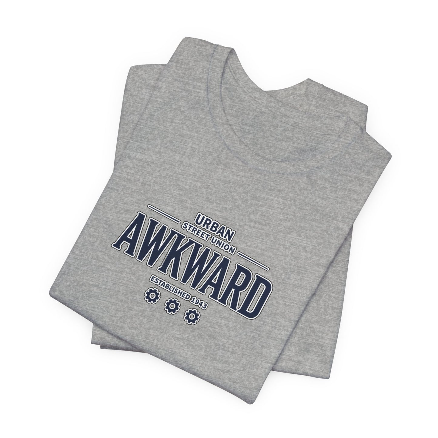 Awkward Graphic Tee — 'Urban Street Union' Retro Collegiate Shirt