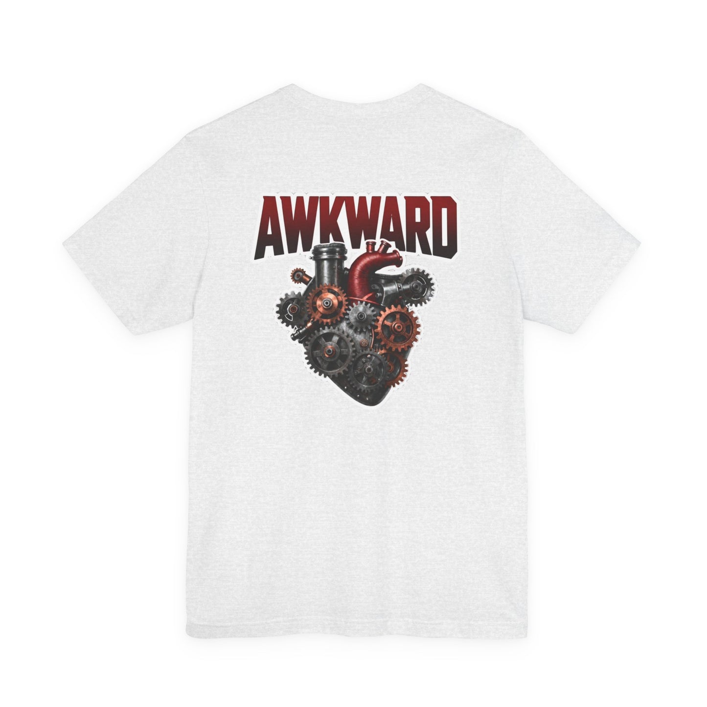 Steampunk 3D Mechanical Heart Tee — AWKWARD Back Graphic