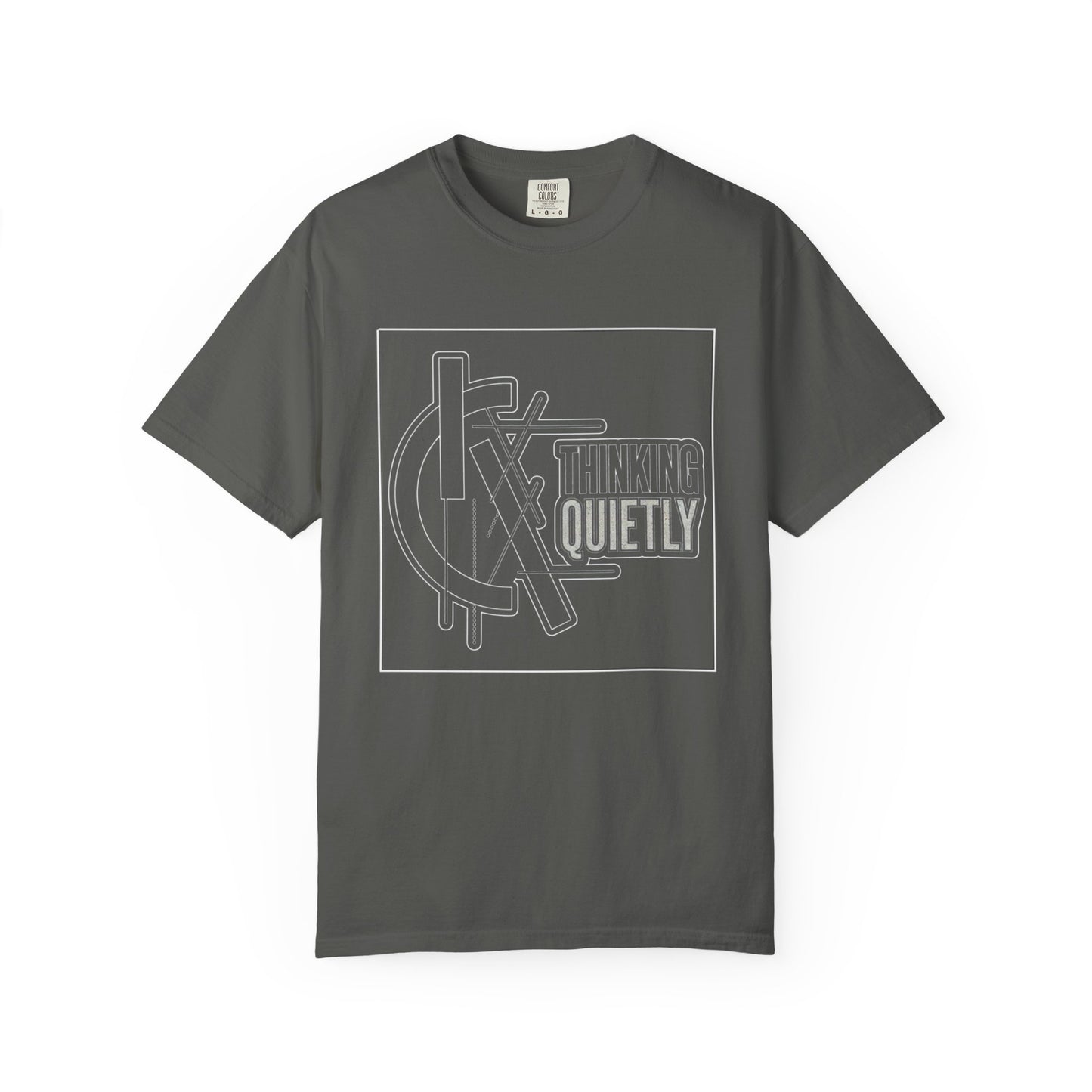 Thinking Quietly Graphic Tee | Abstract Minimalist Streetwear | Comfort Colors