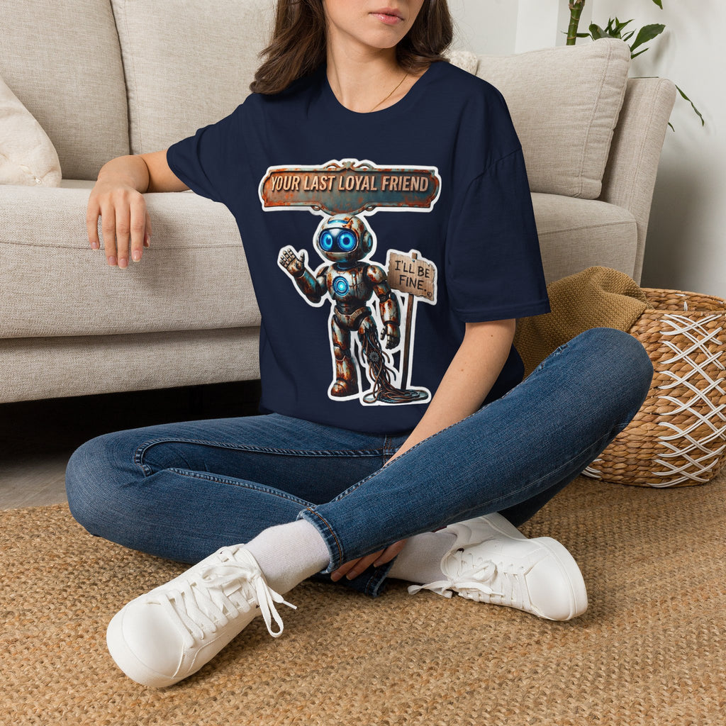 YOUR LAST LOYAL FRIEND Robot T-Shirt — 3D Retro Robot Graphic for Tech Lovers