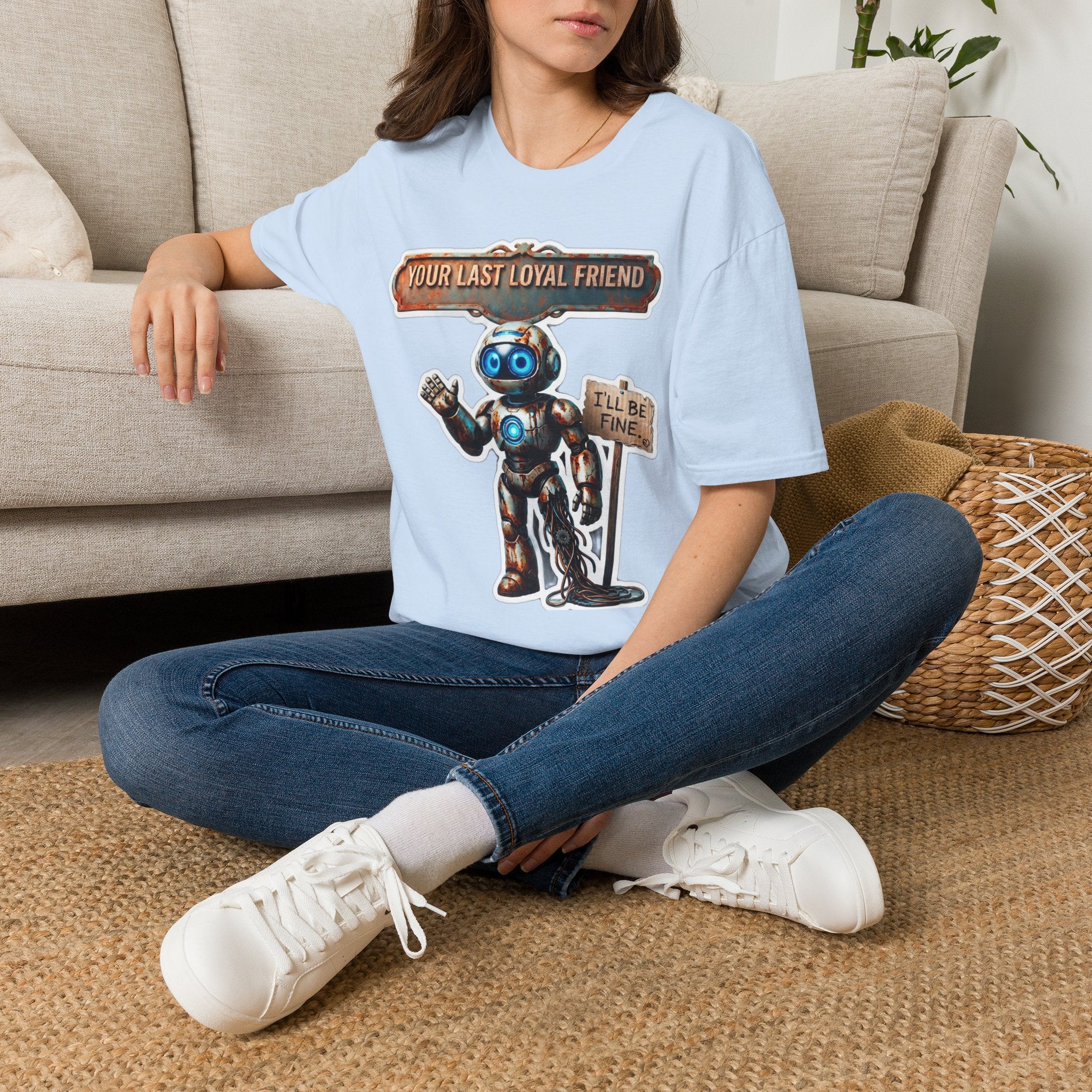 YOUR LAST LOYAL FRIEND Robot T-Shirt — 3D Retro Robot Graphic for Tech Lovers