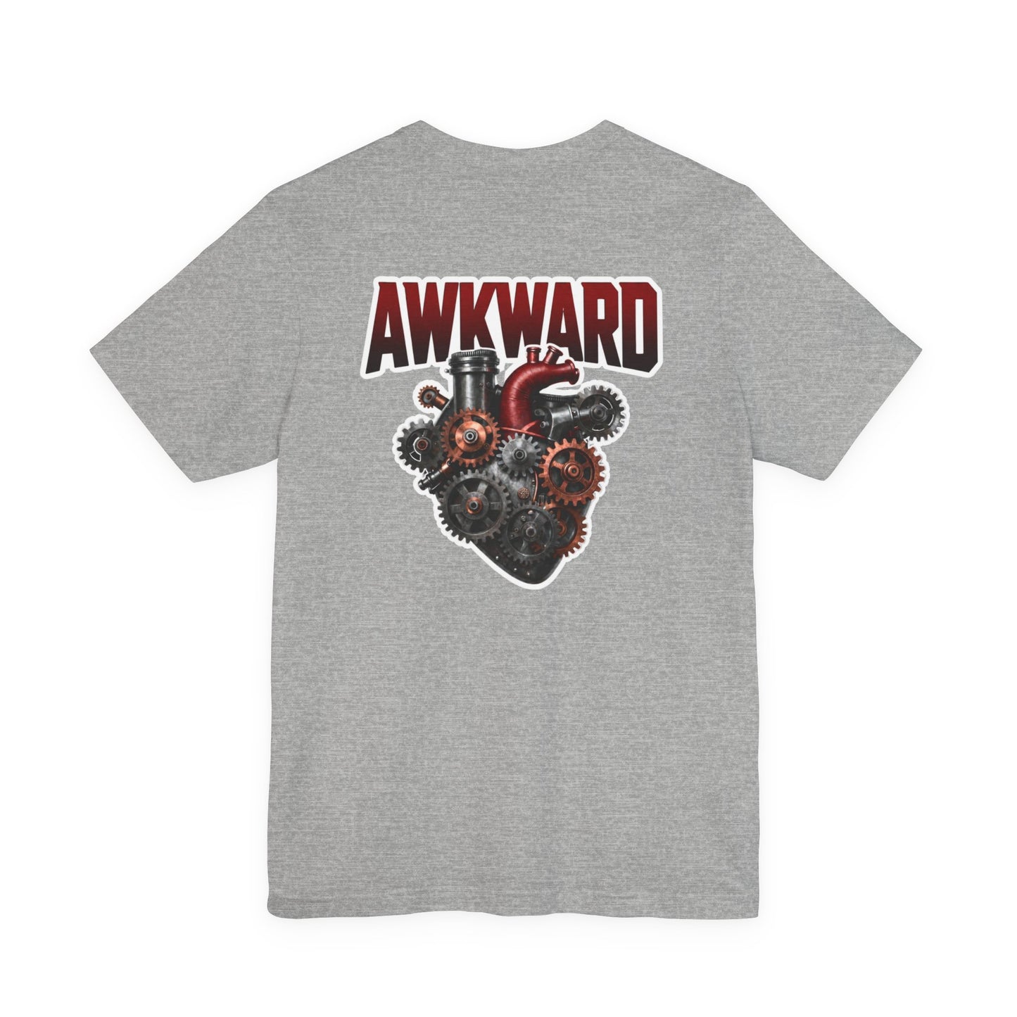 Steampunk 3D Mechanical Heart Tee — AWKWARD Back Graphic