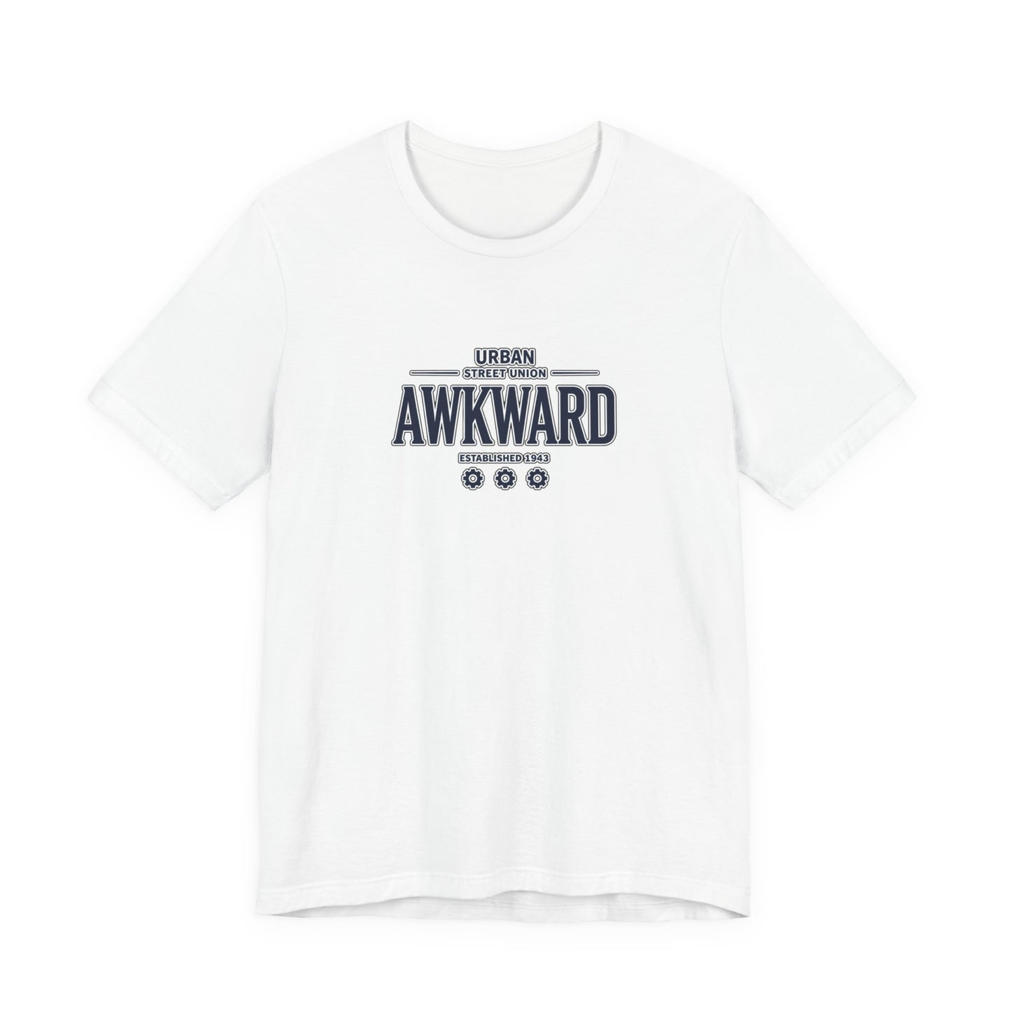 Awkward Graphic Tee — 'Urban Street Union' Retro Collegiate Shirt