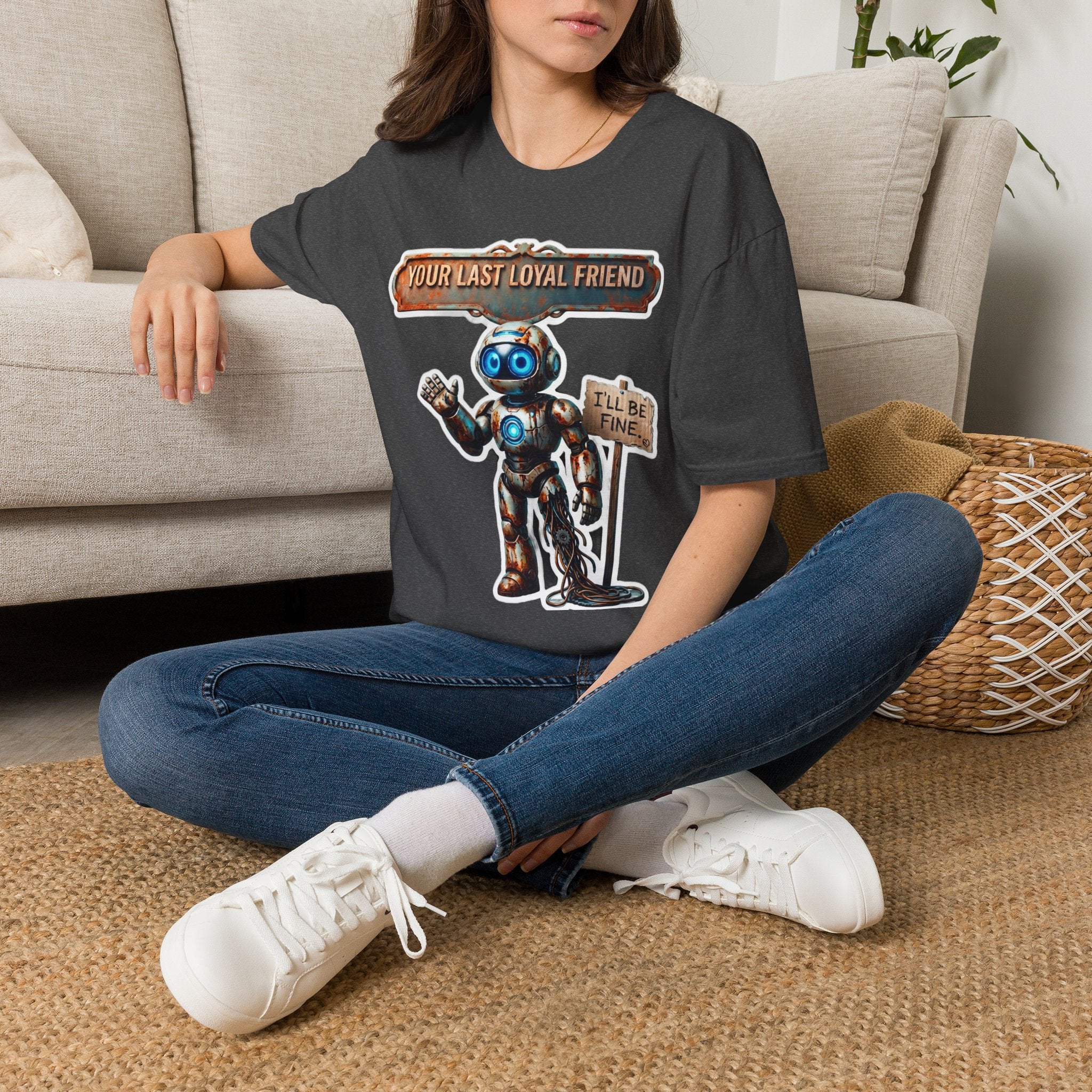 YOUR LAST LOYAL FRIEND Robot T-Shirt — 3D Retro Robot Graphic for Tech Lovers
