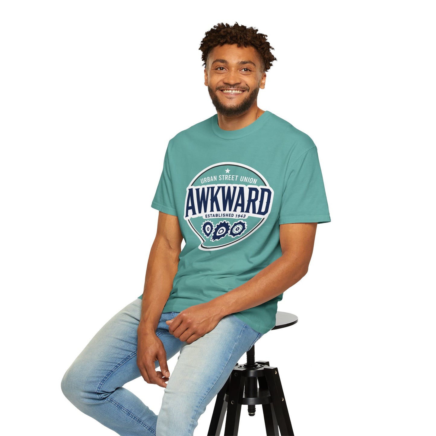 Awkward Vintage Logo T-Shirt — 'Established 1943' Graphic Tee