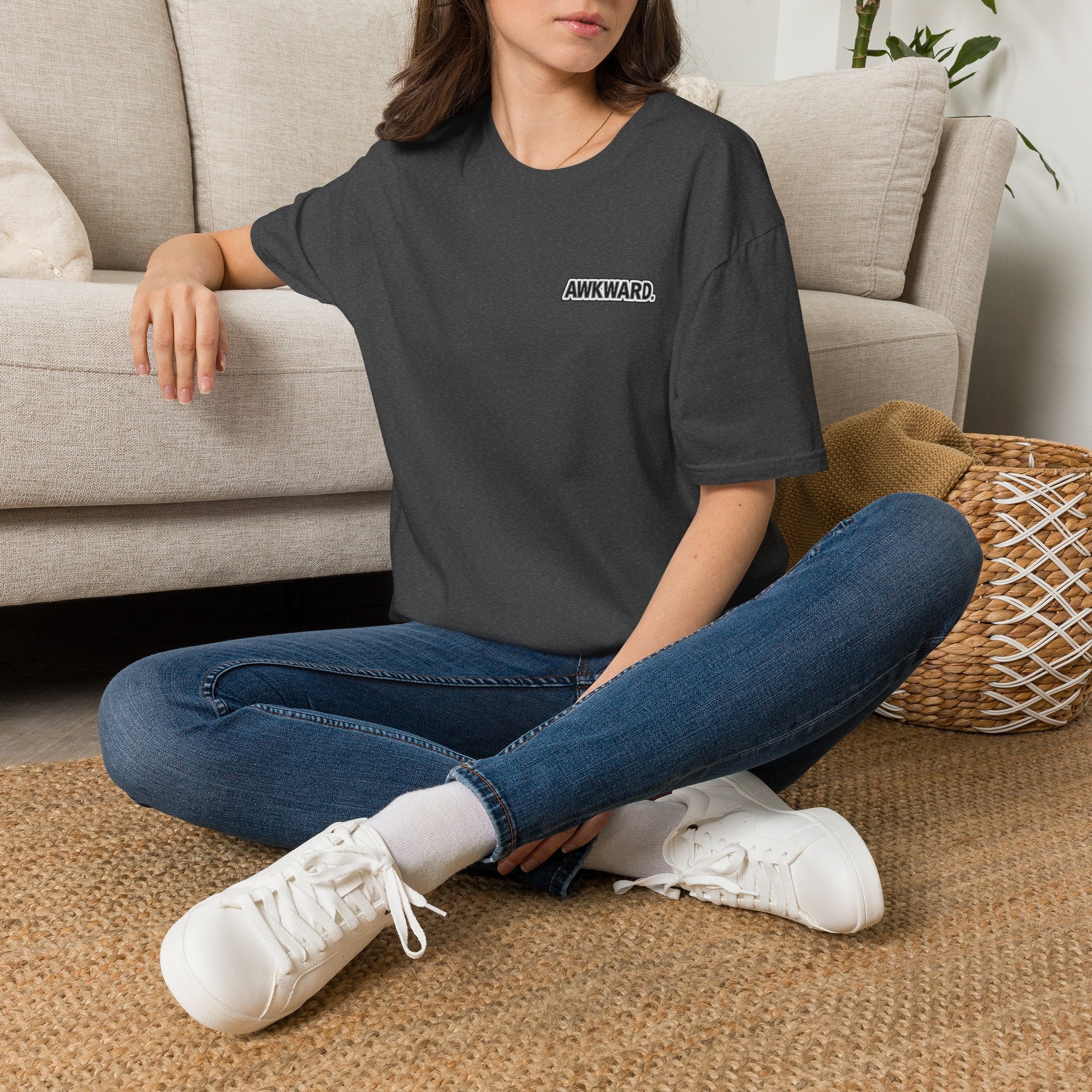 AWKWARD. T-Shirt — 3D Quirky Robot “Your Last Loyal Friend” Back Graphic