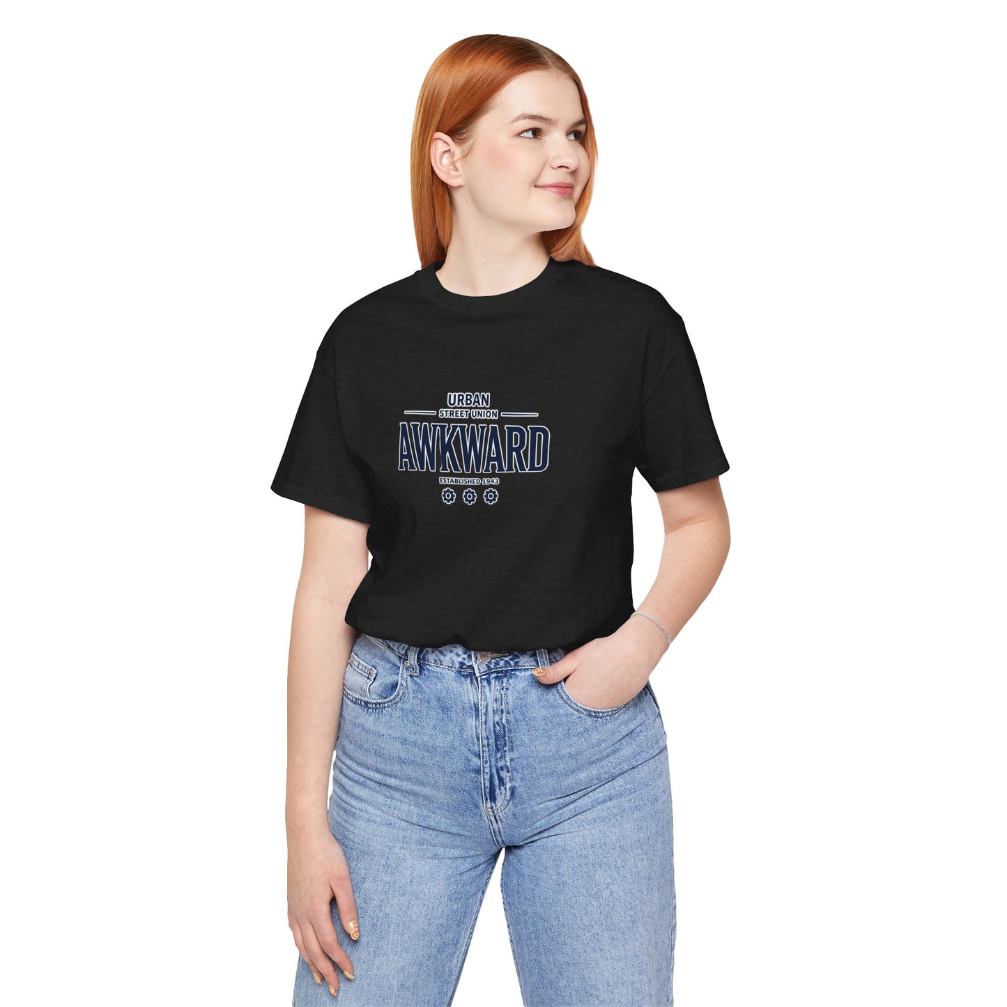 Awkward Graphic Tee — 'Urban Street Union' Retro Collegiate Shirt