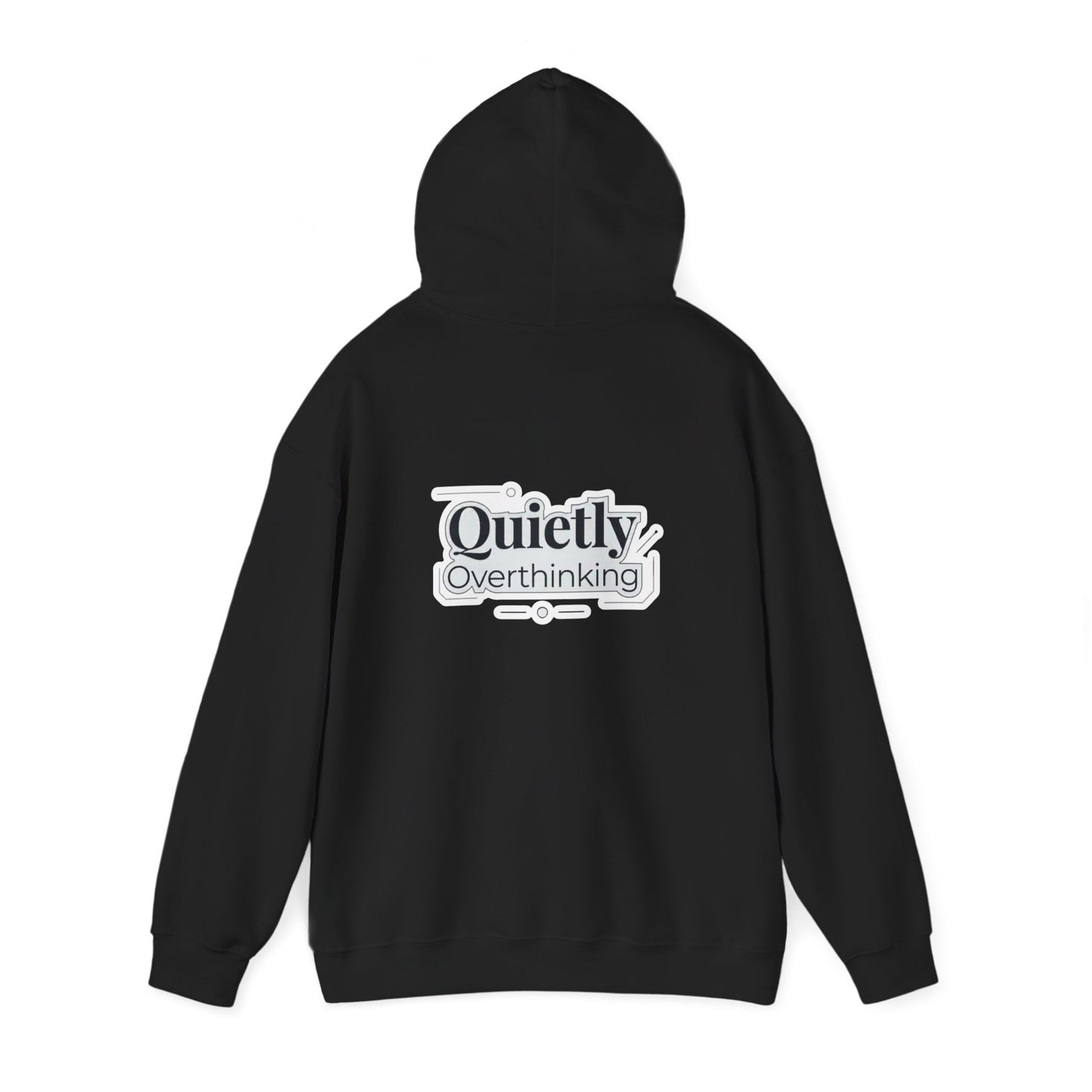Quietly Overthinking Hoodie | Minimalist Abstract Streetwear | Gildan Heavy Blend