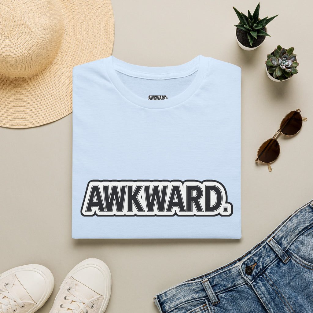 AWKWARD. T-Shirt — Cute Lonely Robot ‘Low Social Battery’ Introvert Tee