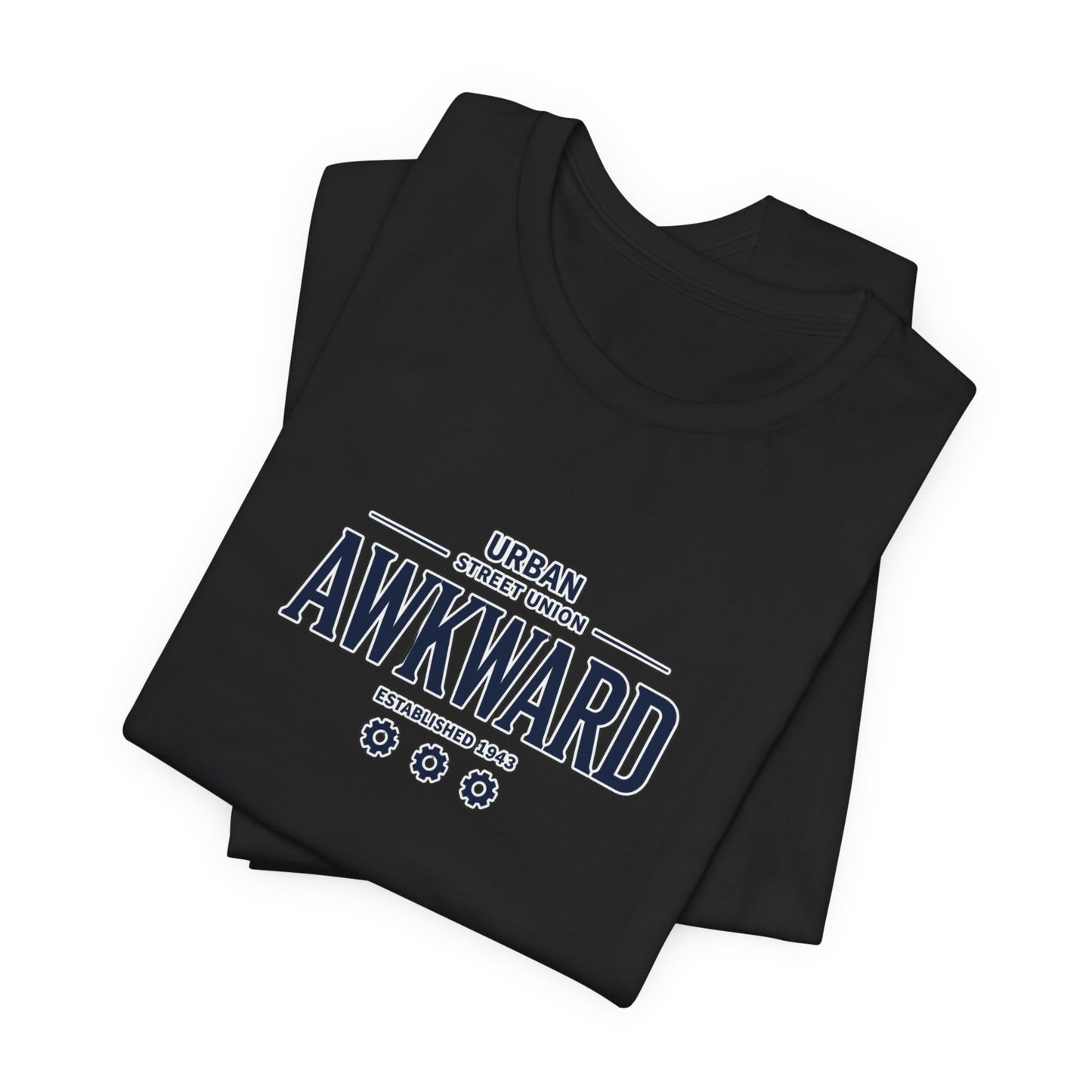 Awkward Graphic Tee — 'Urban Street Union' Retro Collegiate Shirt