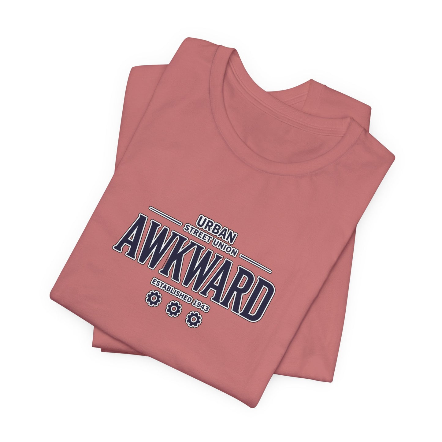 Awkward Graphic Tee — 'Urban Street Union' Retro Collegiate Shirt
